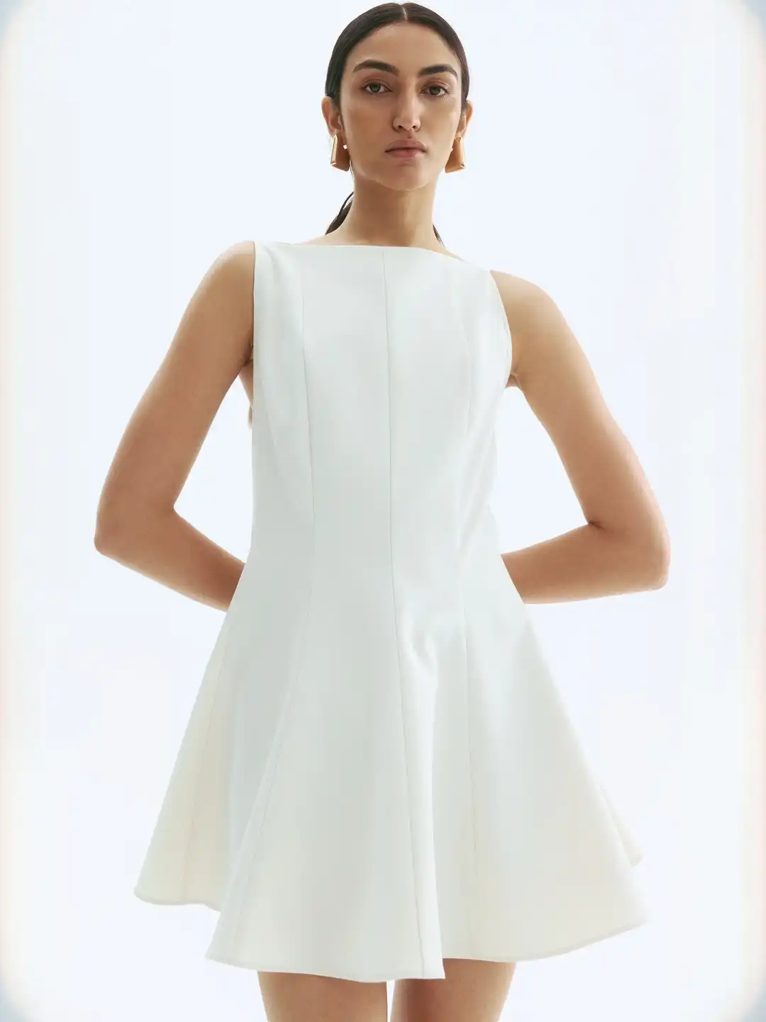 sachin and babi light blue dress H&amp;M x Wicked + Embroidered-Motif Asymmetric Dress