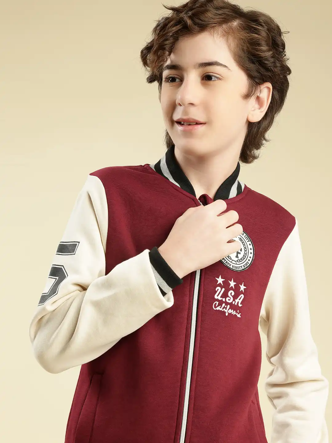 Buy Lil Tomatoes Boys Colourblocked Fleece Windcheater Outdoor Buy Lil Tomatoes Boys Colourblocked Fleece Windcheater Outdoor