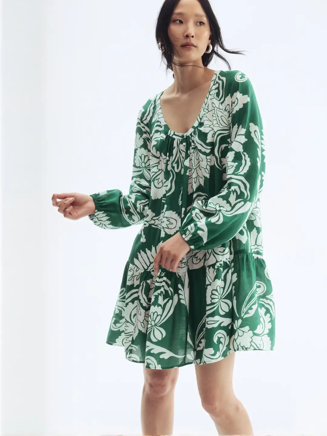 h&m green button down dress Buy Button-Front Tunic - Dresses for Women 36173260 formal satin dress with long sleeves
