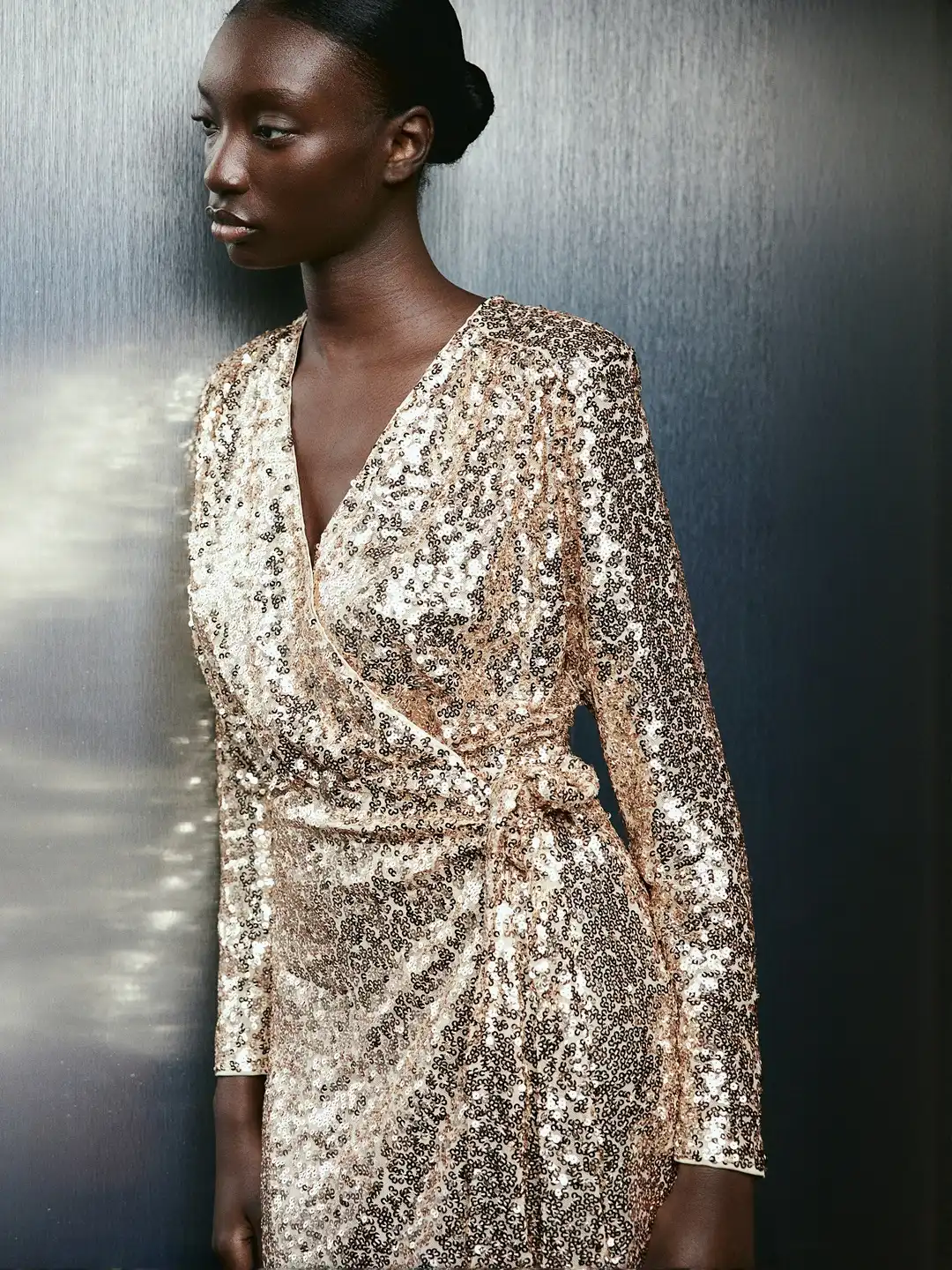 h&m sequin wrap dress Buy H&M Sequined Wrap Dress - Dresses for Women 31604808