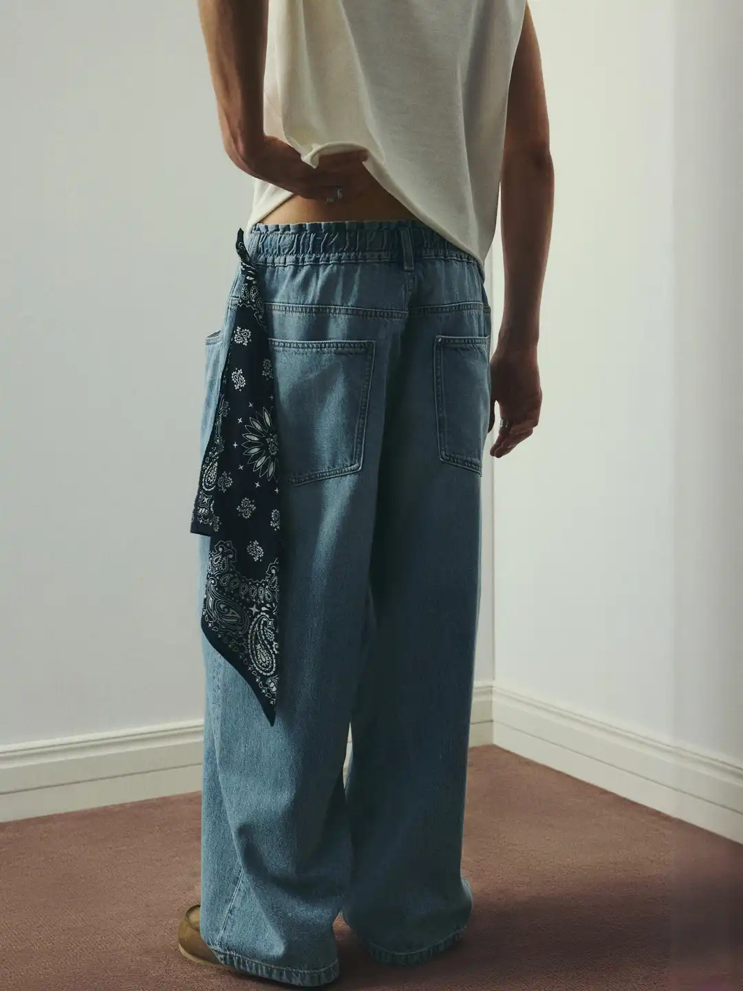 スーパーバギーデニムパンツ h&m デニム スーパーバギーデニム 