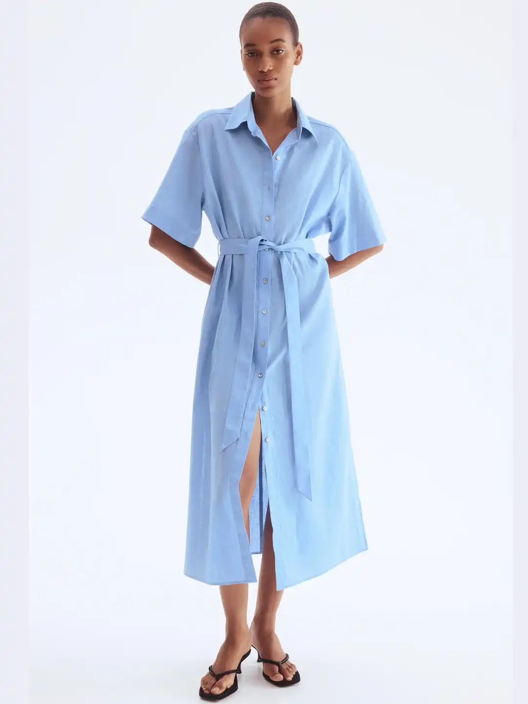 h&m blue linen dress Buy Linen-Blend Shirt - Dresses for Women 34220957 Color:TEAL ORCHID DAY 4 | Christmas Features a round neckline Rhinestone Bridesmaid