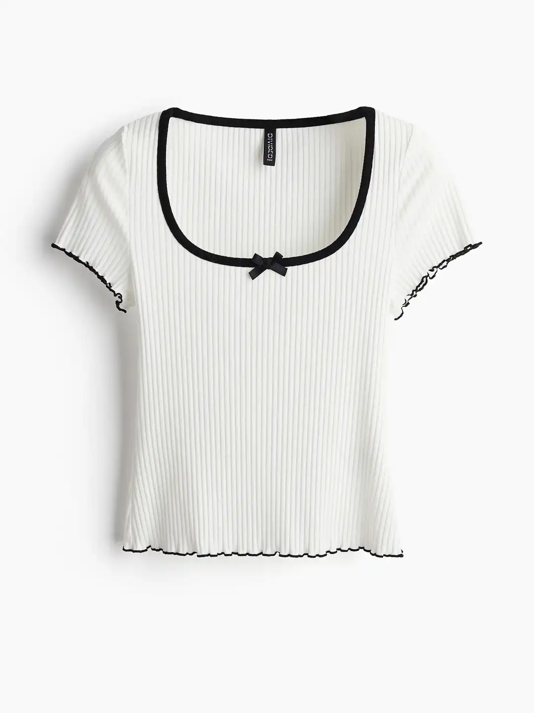 Buy H&M Women Overlock-Detail Ribbed Top - Tops for Women 30190956
