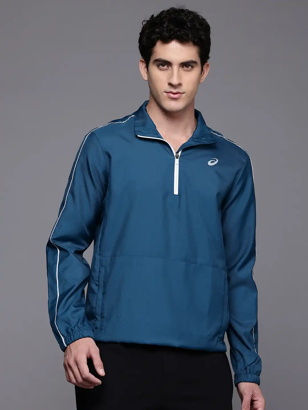 Buy ASICS Half Zipper Running Pullover with Contrast Piping