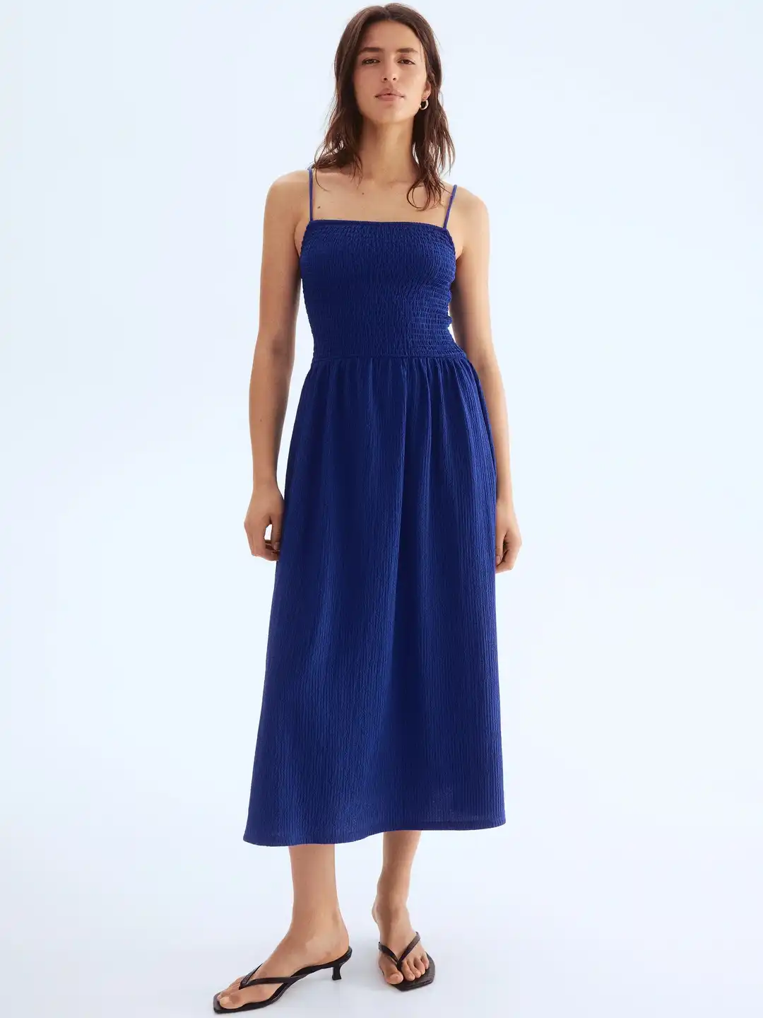 blue dress myntra Buy H&M Smocked Strappy - Dresses for Women 33727776 Color:Dew Drop Material: 100% Wool Black Beaded Lace Shimmering