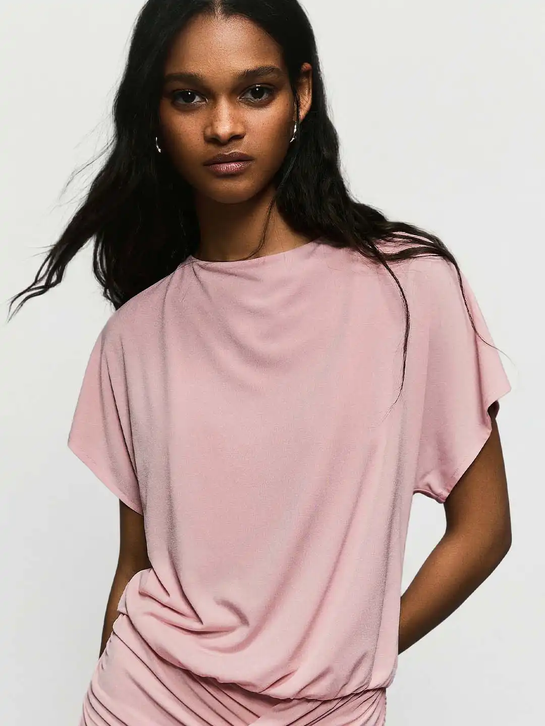 pink bershka dress Bershka Crochet Bralet Detail Mini Dress In Hot Pink