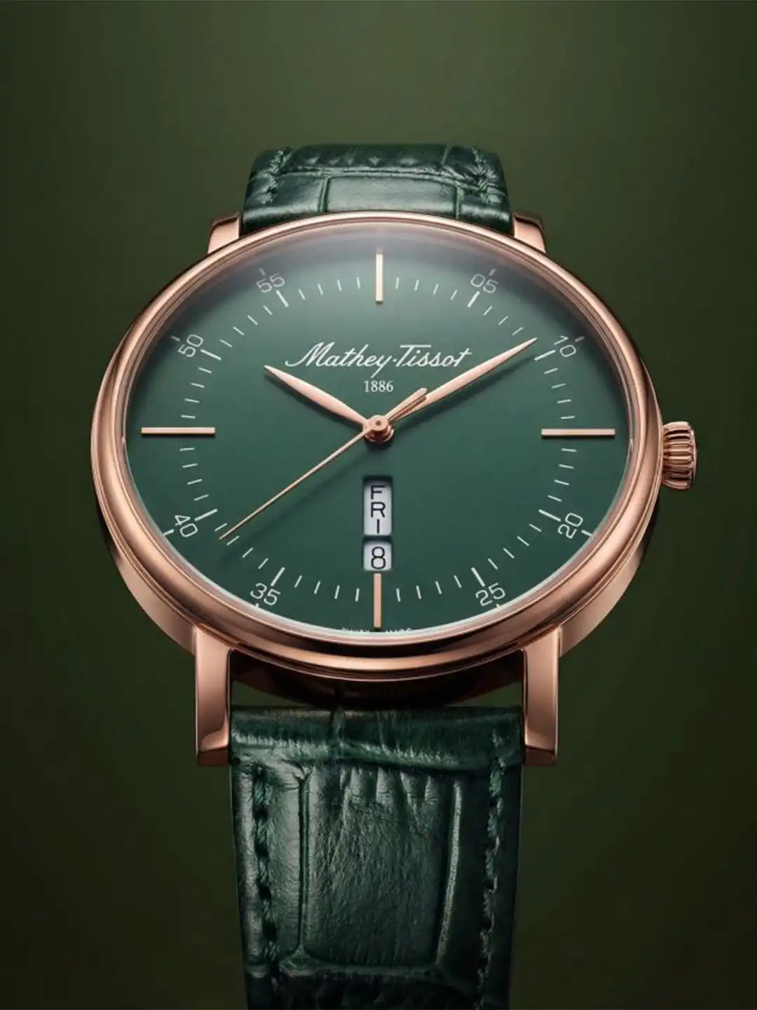 Buy Mathey-Tissot Men Swiss Made Monsoon Day-Date Quartz Green