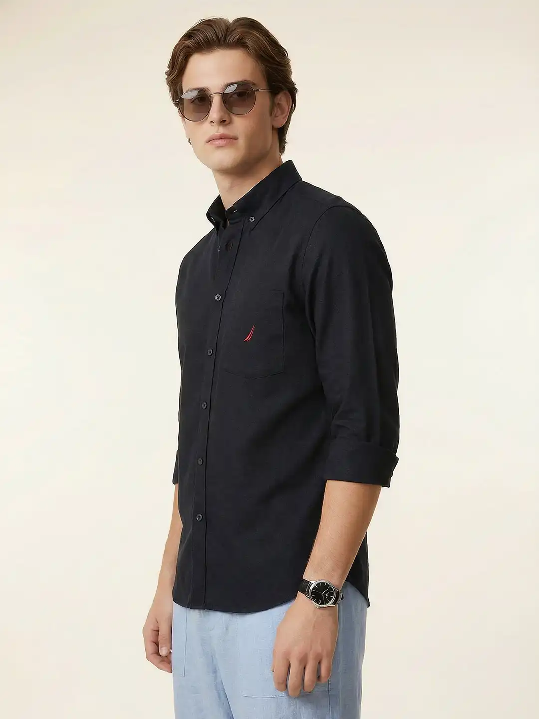 Buy Nautica Slim Fit Button-Down Linen Casual Shirt - Shirts for Men  40715523 | Myntra
