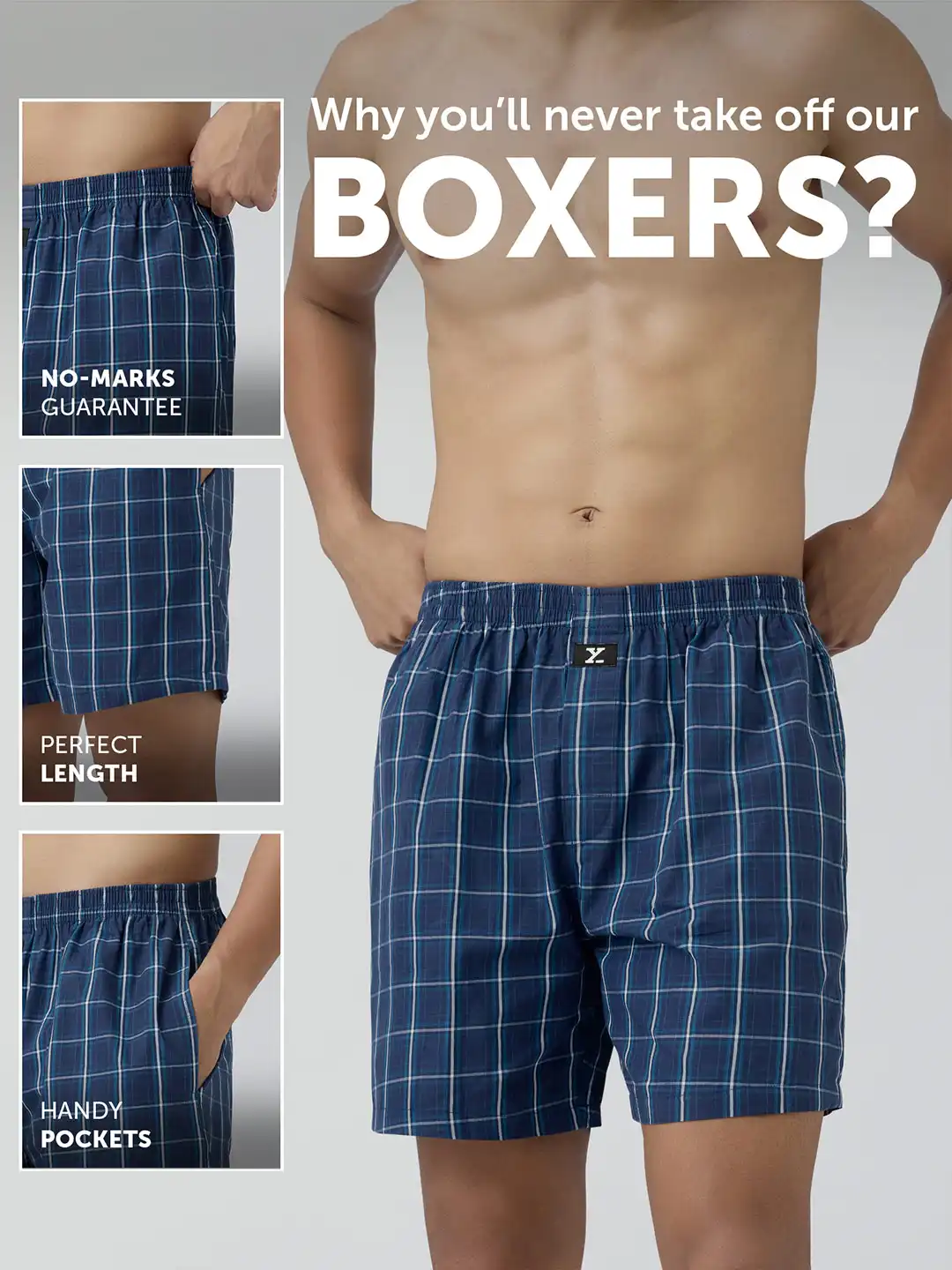 ミンティーです！ Buy XYXX Men Cotton Checkered Boxer Shorts - Boxers for Men