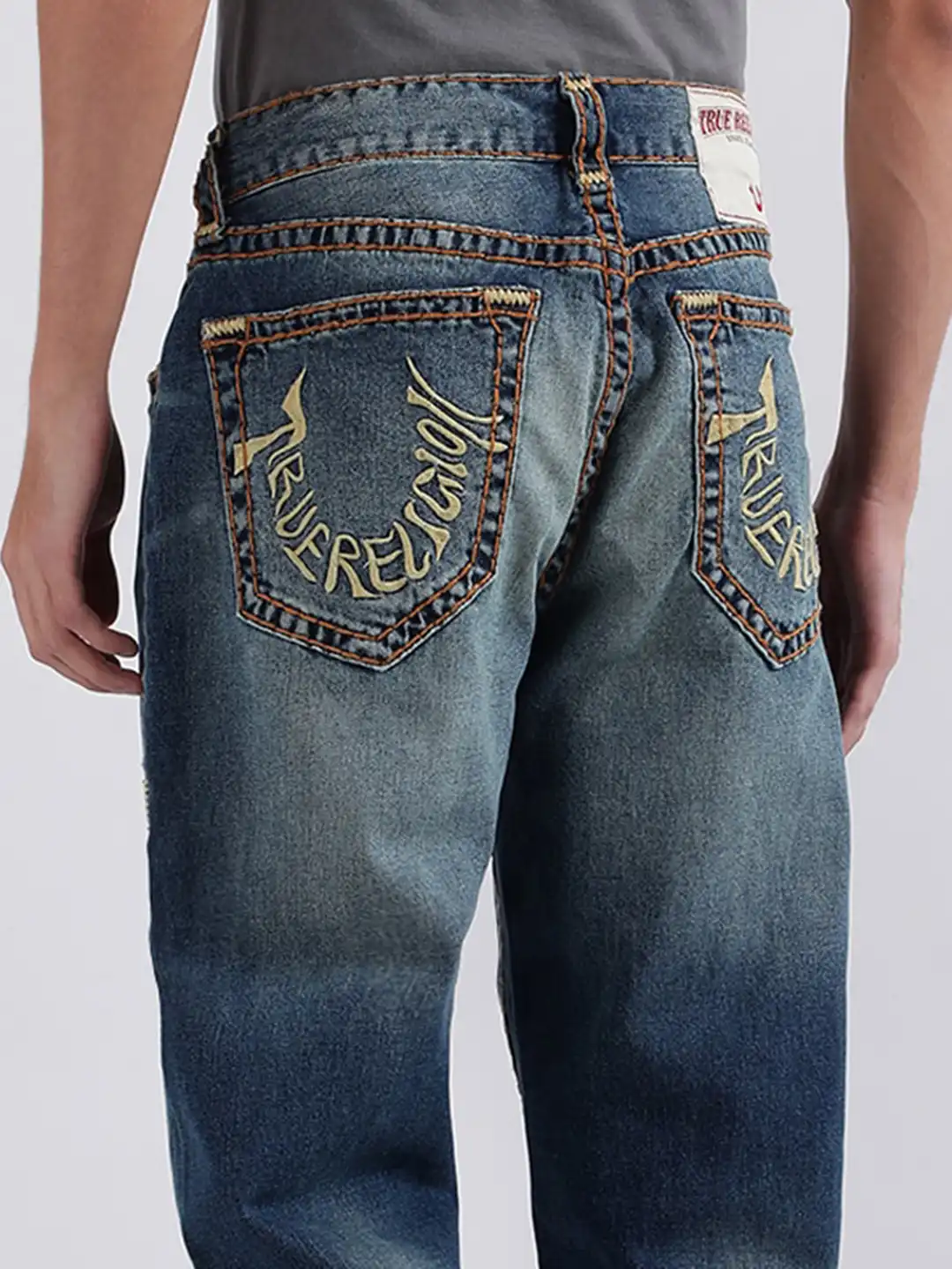 Buy True Religion Men Super T Bobby Oversize Fit Blue Mid Rise