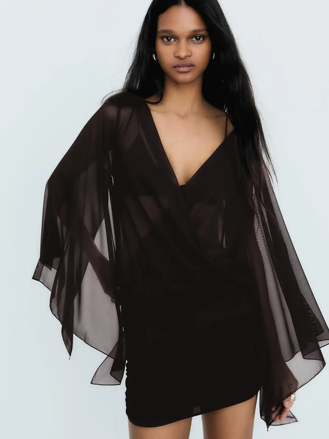 bershka black mini dress Buy Cape Sleeve - Dresses for Women 41520643 Yelete Lady's Scoop Neckline SCHL006419_R_XL Size:4/XL