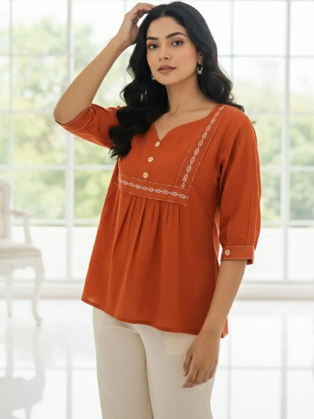 Buy SAVANIPETAL Embroidered Tunic - Tunics for Women 41613604 | Myntra