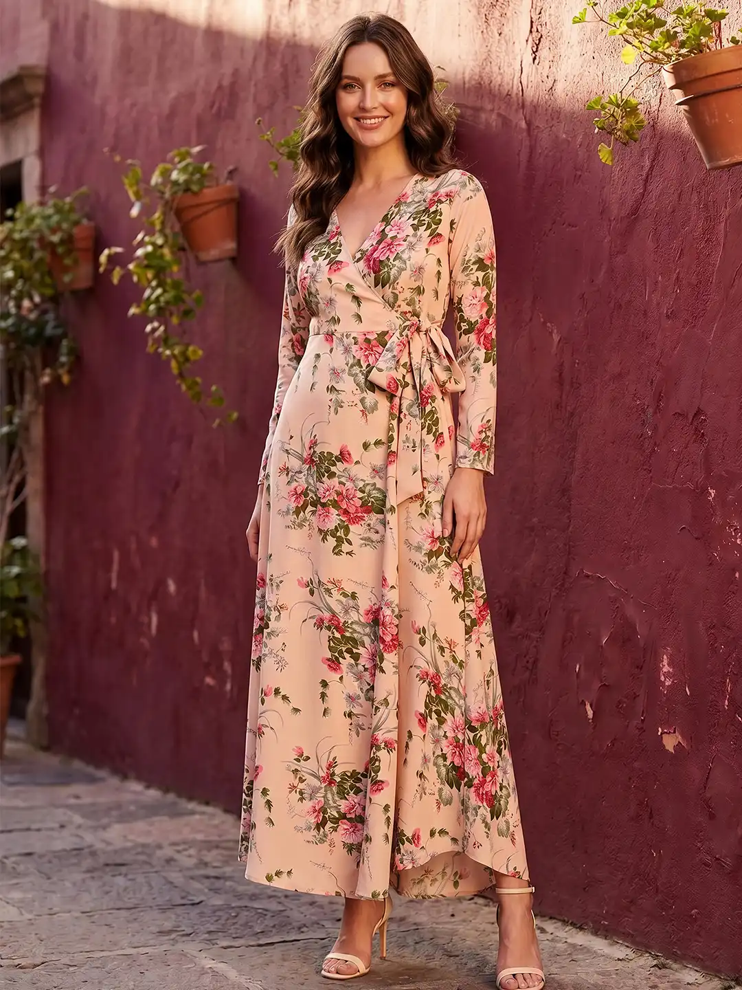 dress casual spring maxi dresses with sleeves
