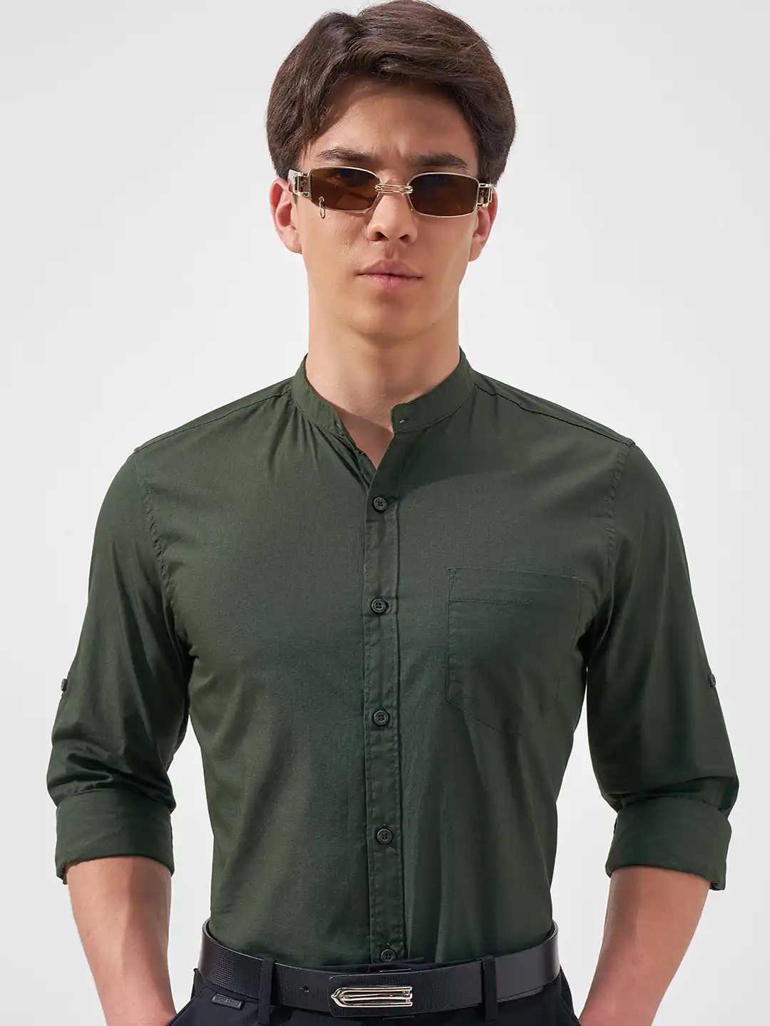 omnia club dress code GARRISON Short Sleeve Shirt in Light Olive Green Japanese Floral Print M main image 0