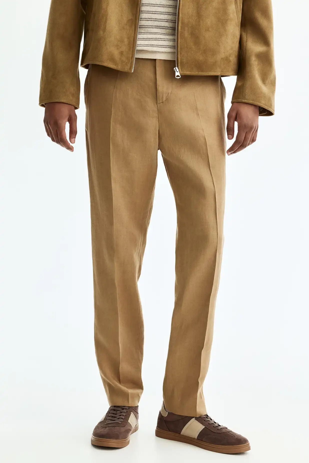 Buy H&M Slim Fit Linen Suit Trousers - Trousers for Men 40317396 | Myntra