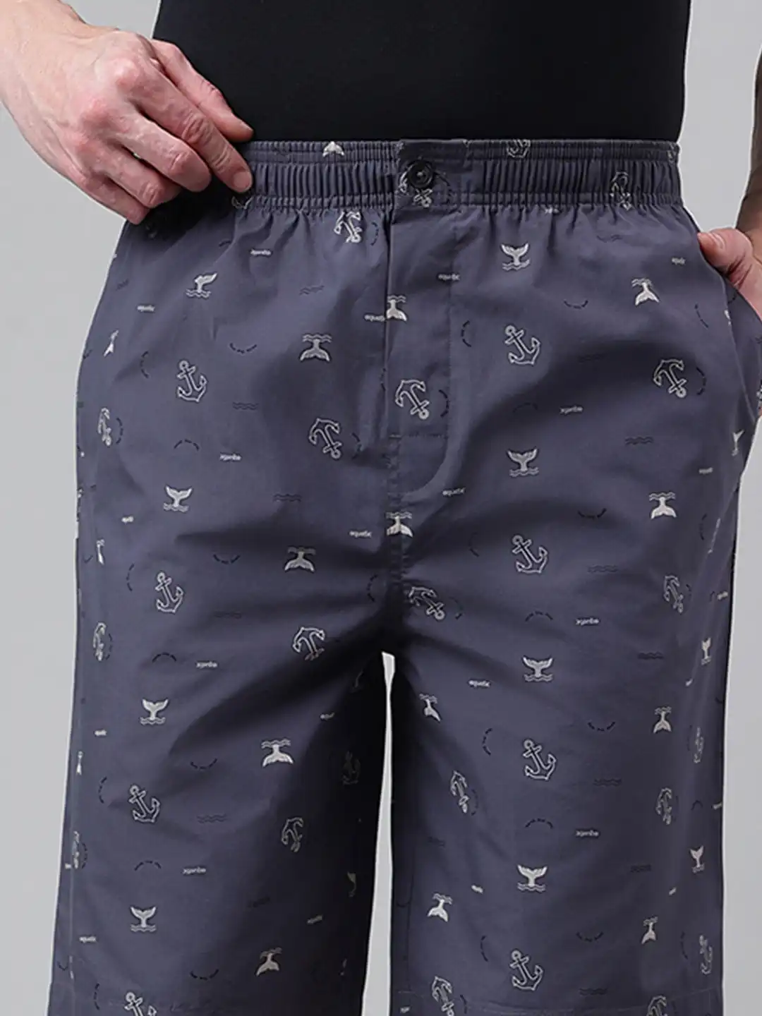 Buy Van Heusen Innerwear Men Printed Mid-Rise Loose Fit Cotton