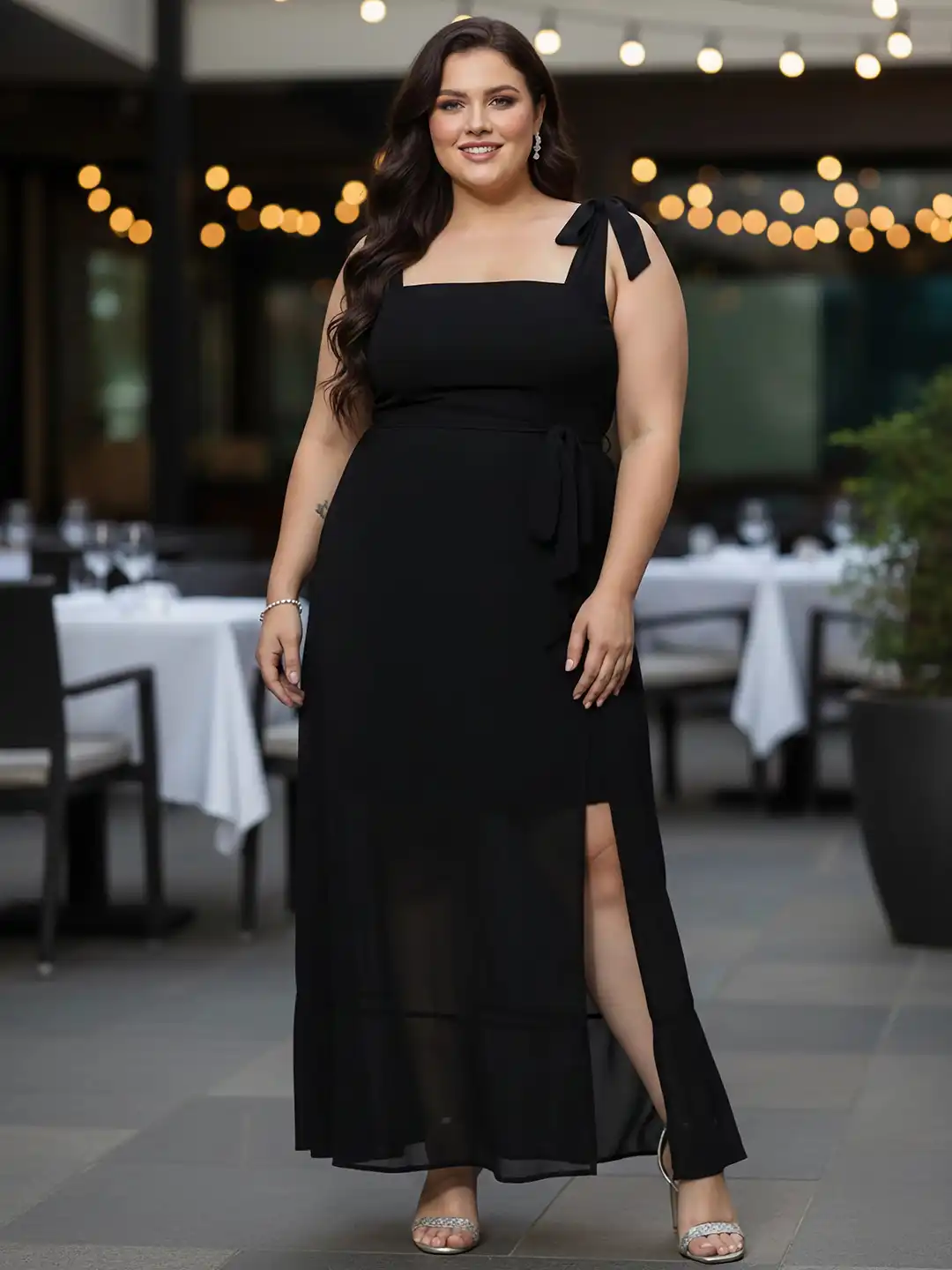 v chapman black dress Buy Berrylush Curve Georgette A-Line Maxi - Dresses for Women 22964010 Short Sleeve A Line handwork medium Color:Bluebell long sleeves