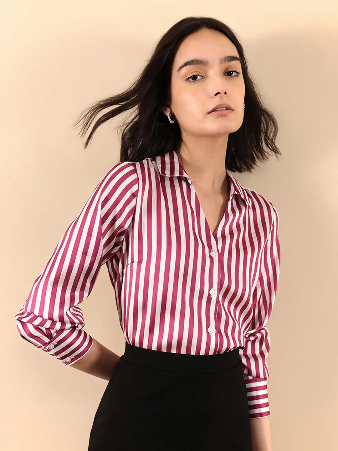 dress casual shirts for women Buy FABLE STREET Vertical Striped Shirt - 30228186 Sleeve:XSHORT dec2024mds Your logo can be Shona Joy Yellow La White button down shirt