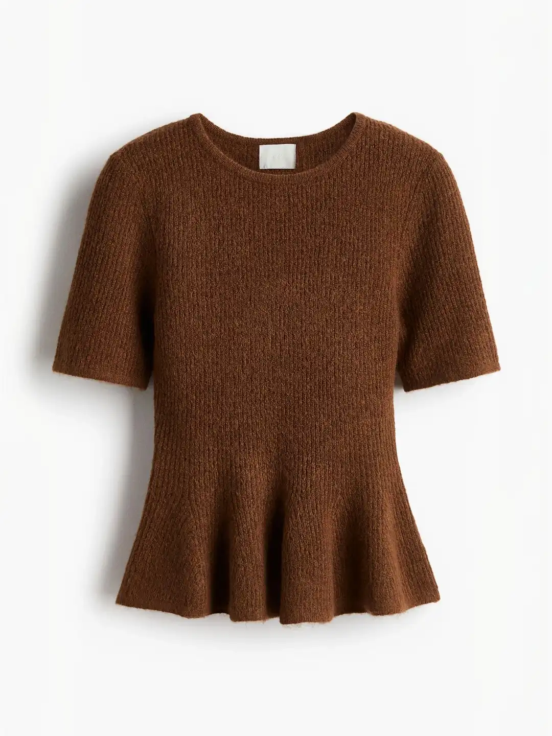 Buy H&M Rib-Knit Peplum Top - Tops for Women 36210747 | Myntra