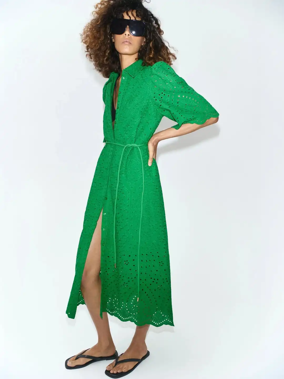 Buy H&M Broderie-anglaise Cotton Shirt Dress - Dresses for Women 42241431
