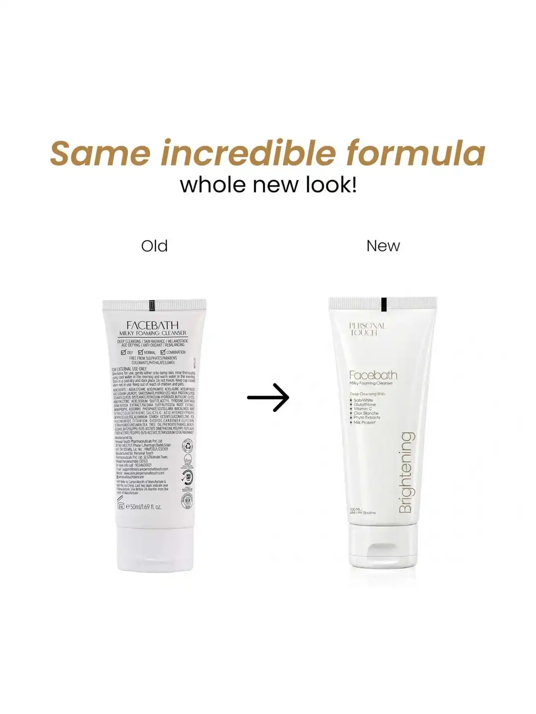 Buy Personal Touch Skincare Facebath Deep Cleansing Milky Foaming Cleanser - 100 ml - Face Wash and Cleanser for Unisex 30224097