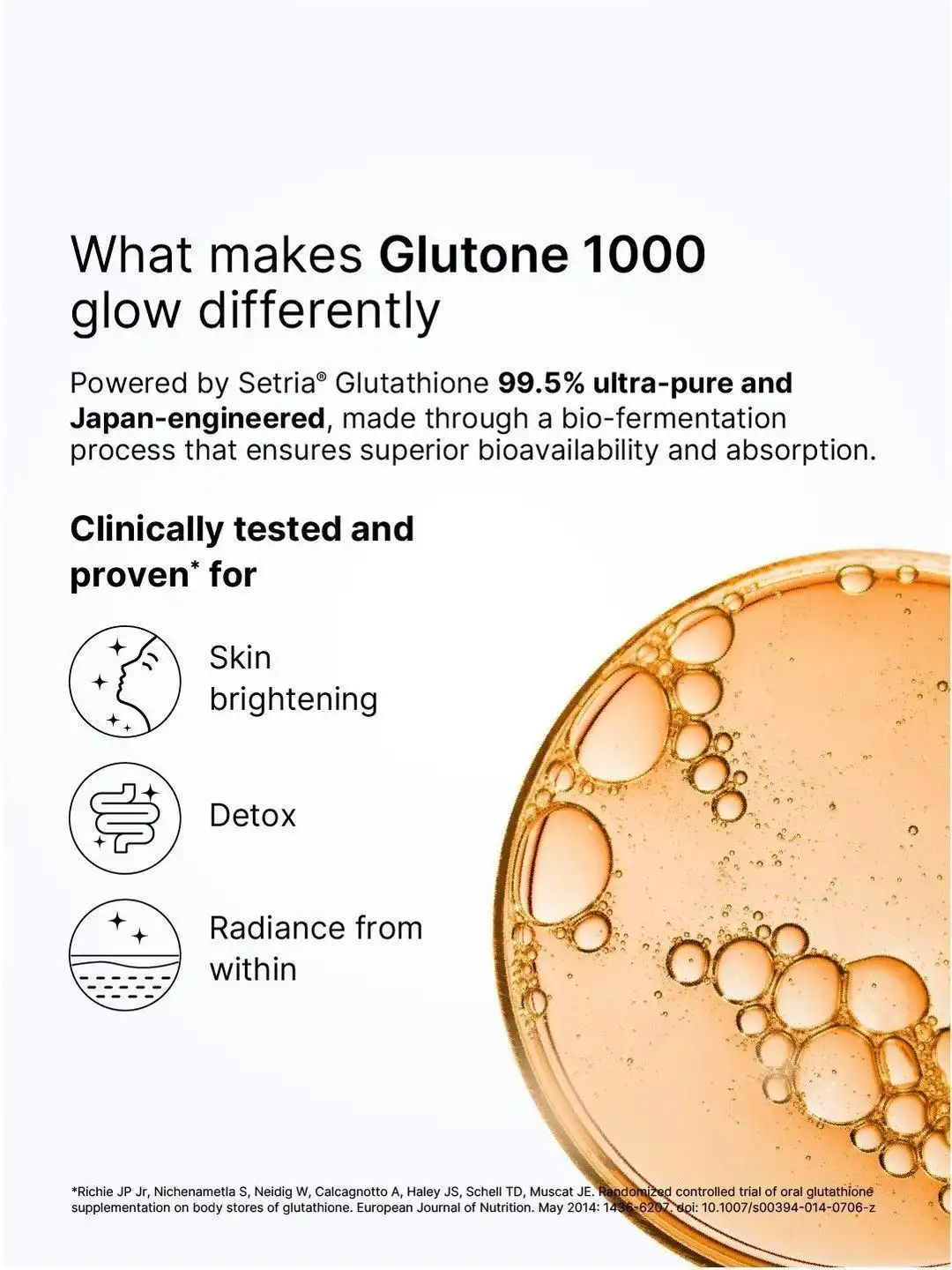 setria glutathione japan GLUTONE 1000 L-Glutathione Effervescent Tablets - 40Mg US-made research peptides WOLVERINE STACK 🐺 ✨BPC-157 Packaging:50 Count