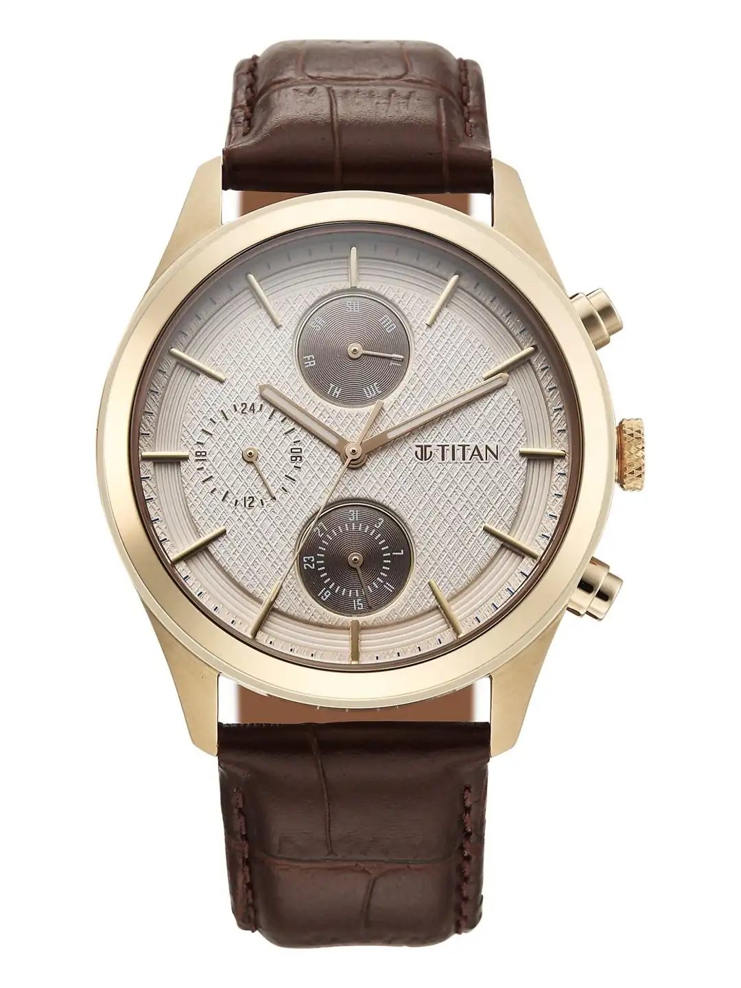 Buy Titan Men Classique Neo Splash Cream Dial Quartz Analog Watch