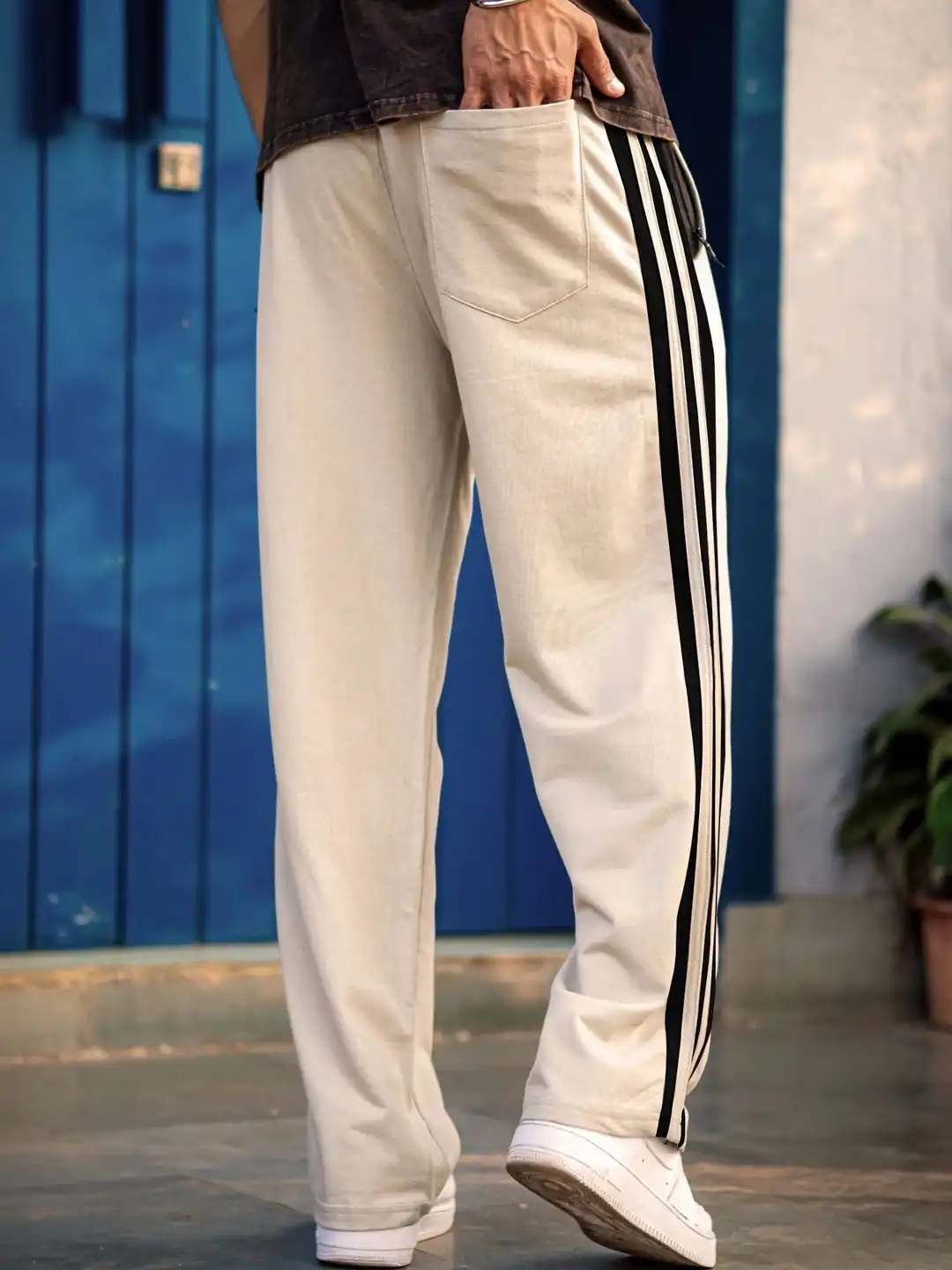 Buy HAPPY KHAJANA Men Striped Relaxed Trousers - Trousers for Men