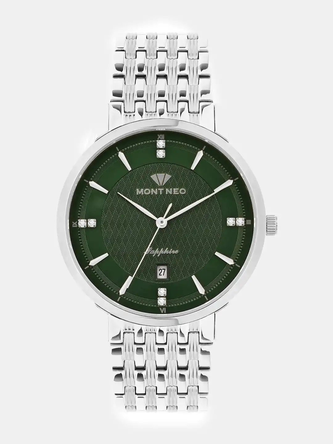 【メル11883】 Buy MONT NEO Men Dial & Stainless Steel Bracelet Style Straps