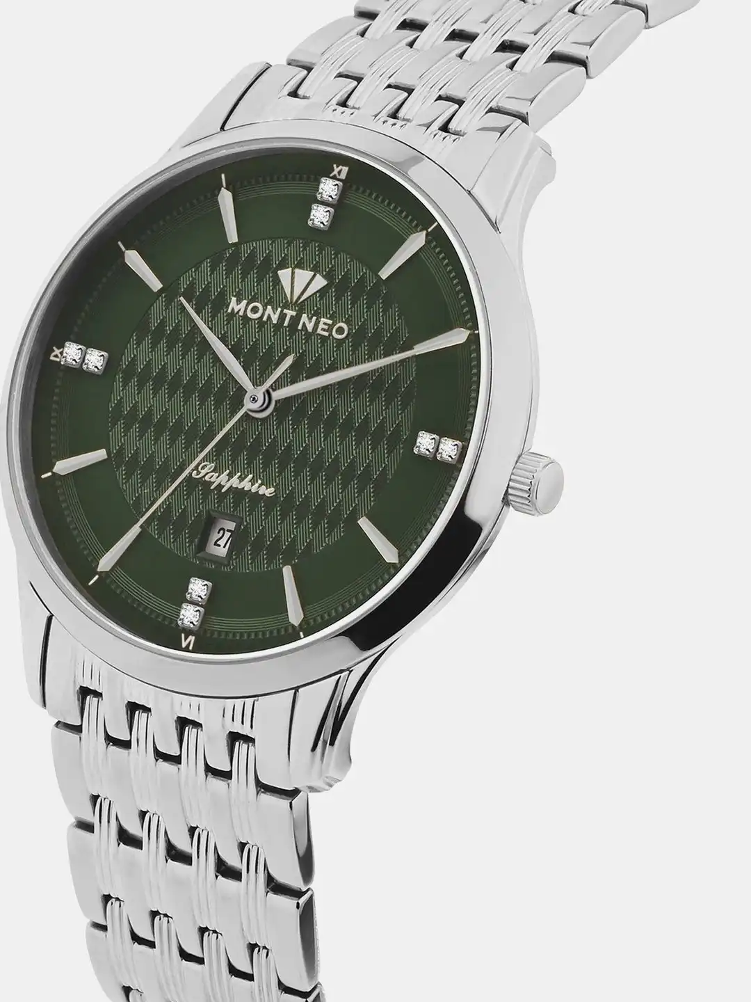 Buy MONT NEO Men Dial & Stainless Steel Bracelet Style Straps