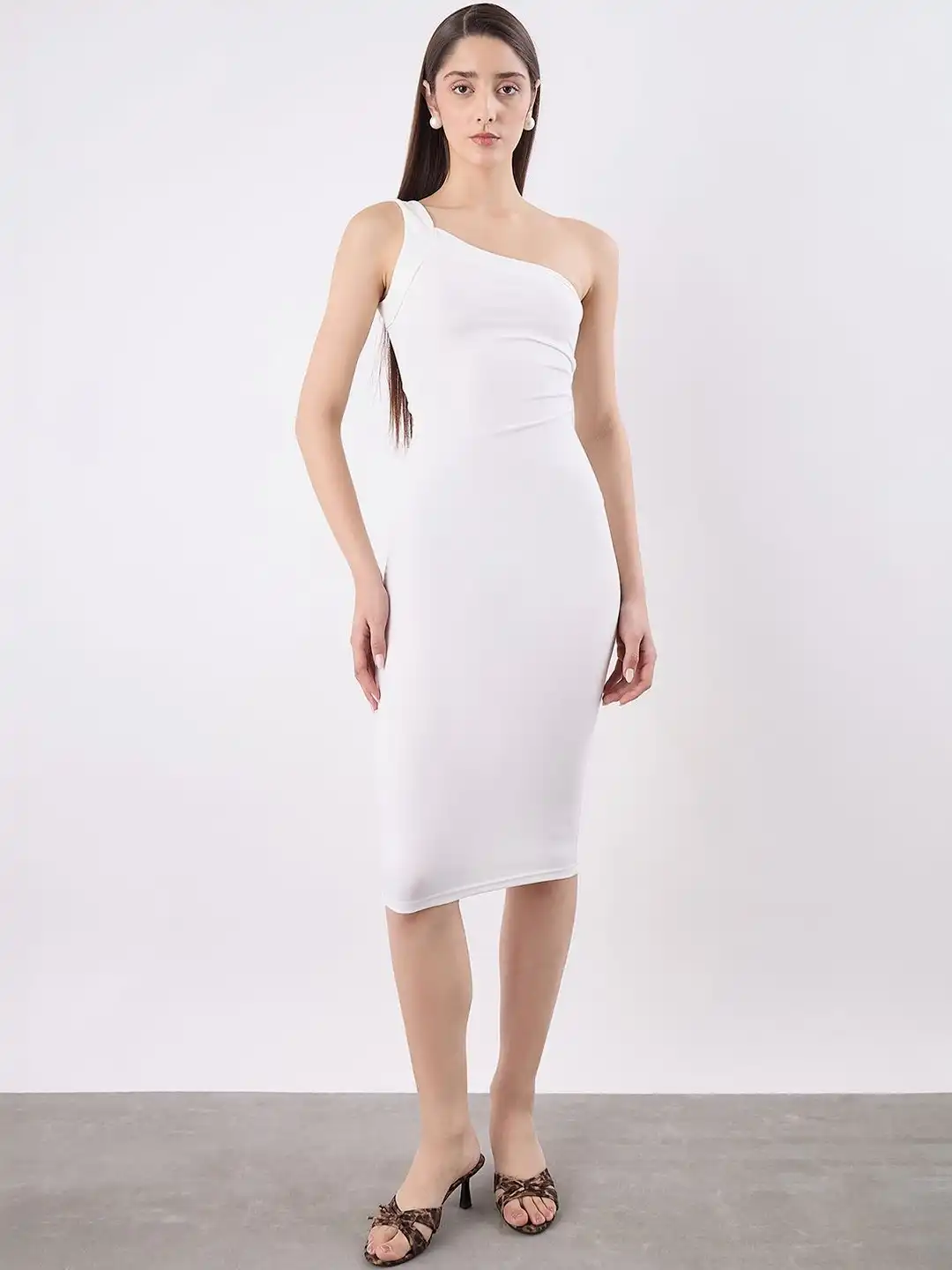 bodycon dress mr price White Casual COLOR CAPITAL Bodycon Midi Dress Evening Wear
