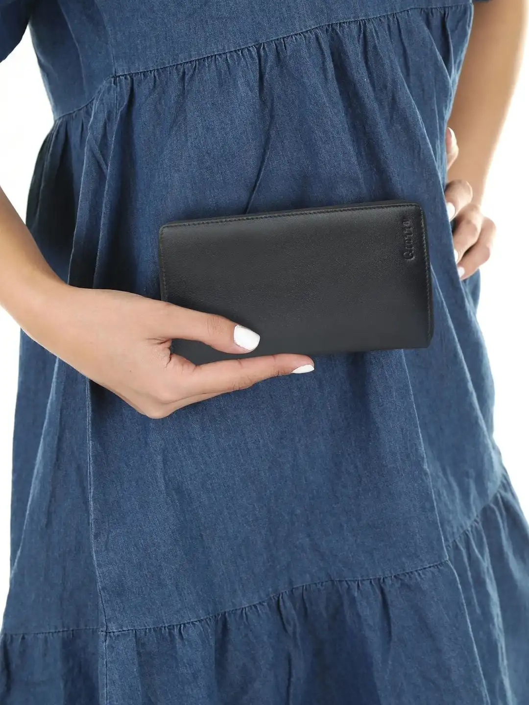 clutch wallet women's leather zip around wallet