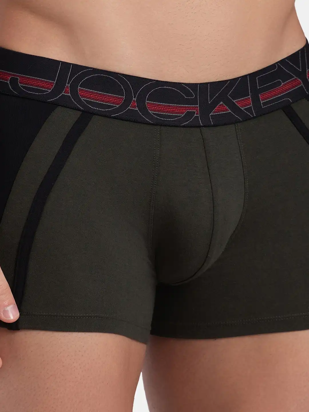 Buy Jockey Men Super Combed Cotton Elastane Stretch Solid Trunk