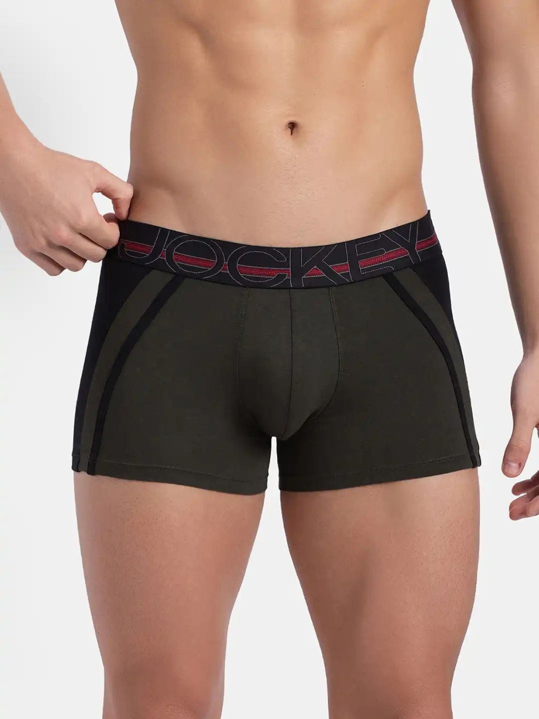 Buy Jockey Men Super Combed Cotton Elastane Stretch Solid Trunk