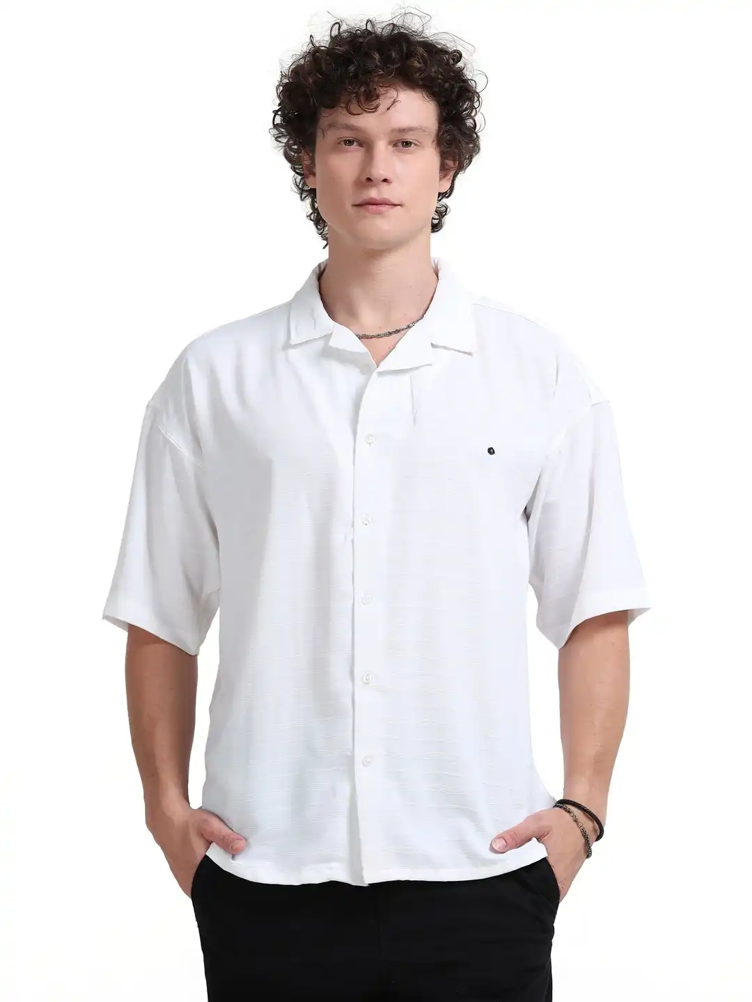 Buy CARNOT Men White Half Sleeves Casual Shirt - Shirts for Men