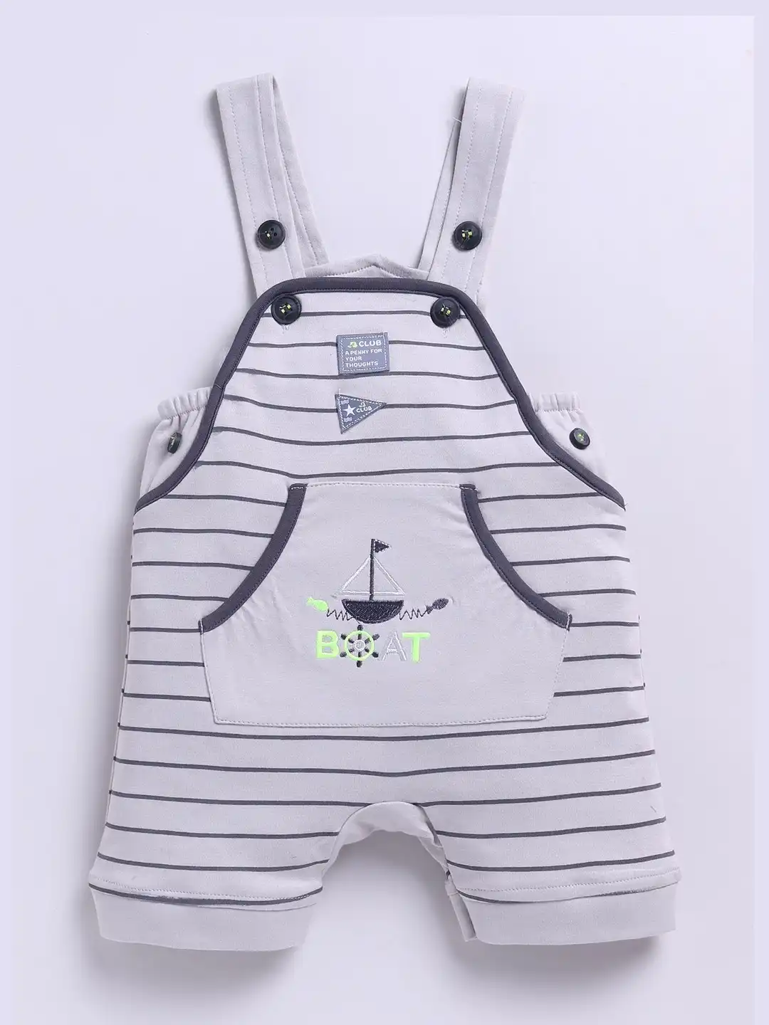 Buy Jb Club Kids Striped Cotton Dungaree With T-Shirt - Dungarees