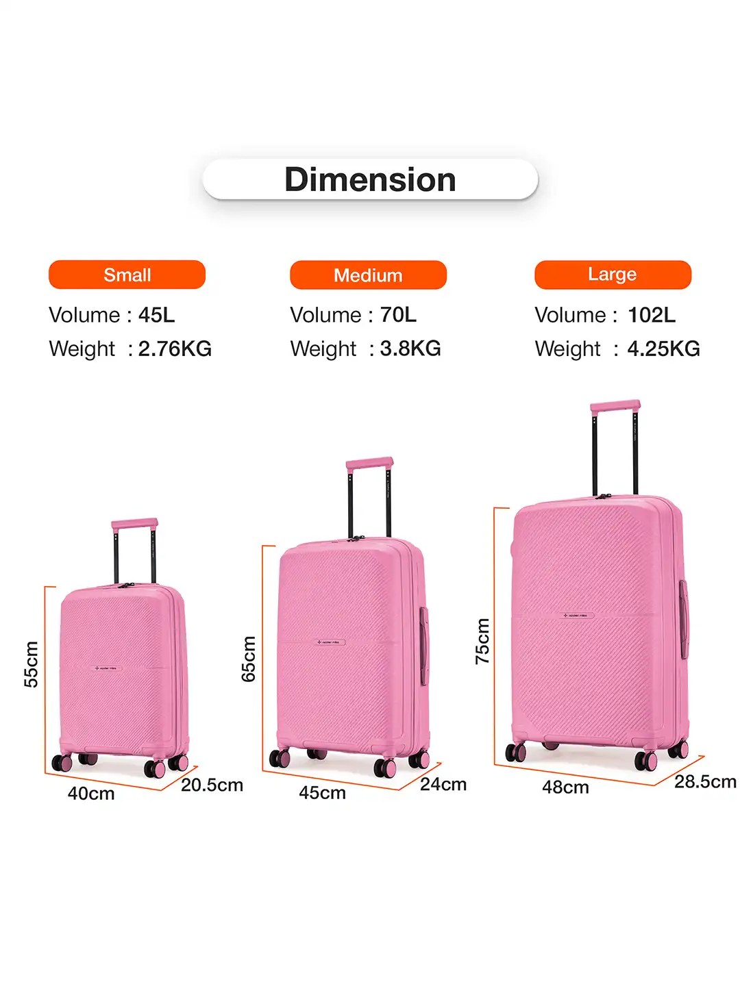 Buy Nasher Miles Hawaii Polypropylene TSA Lock Cabin Pink Trolley