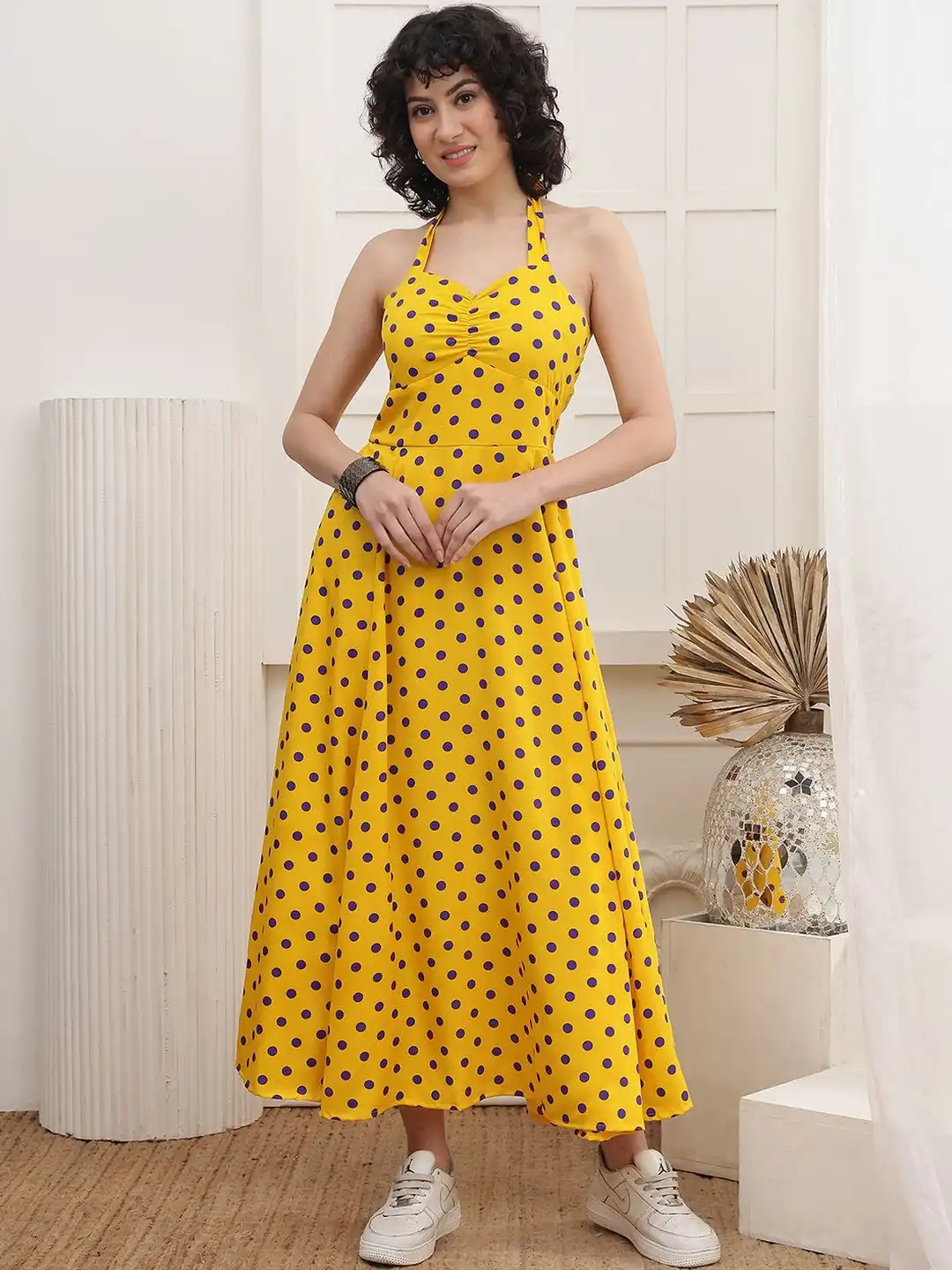 yellow and black polka dot dress Dealer Color:TURQUOISE This dress features a edit: PF26 core occasionwear 90s Party Fashion: What