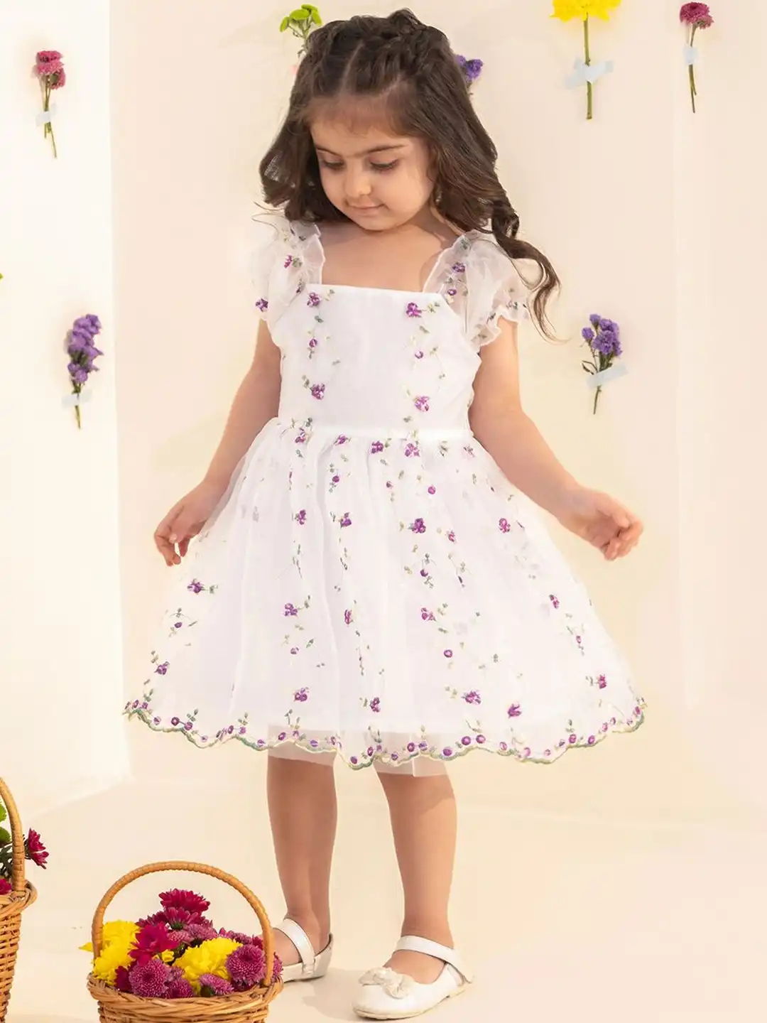 myntra organza dress Buy Ambraee Floral Printed Puff Sleeves Organza Shirt Dress - Dresses for Women 24654376