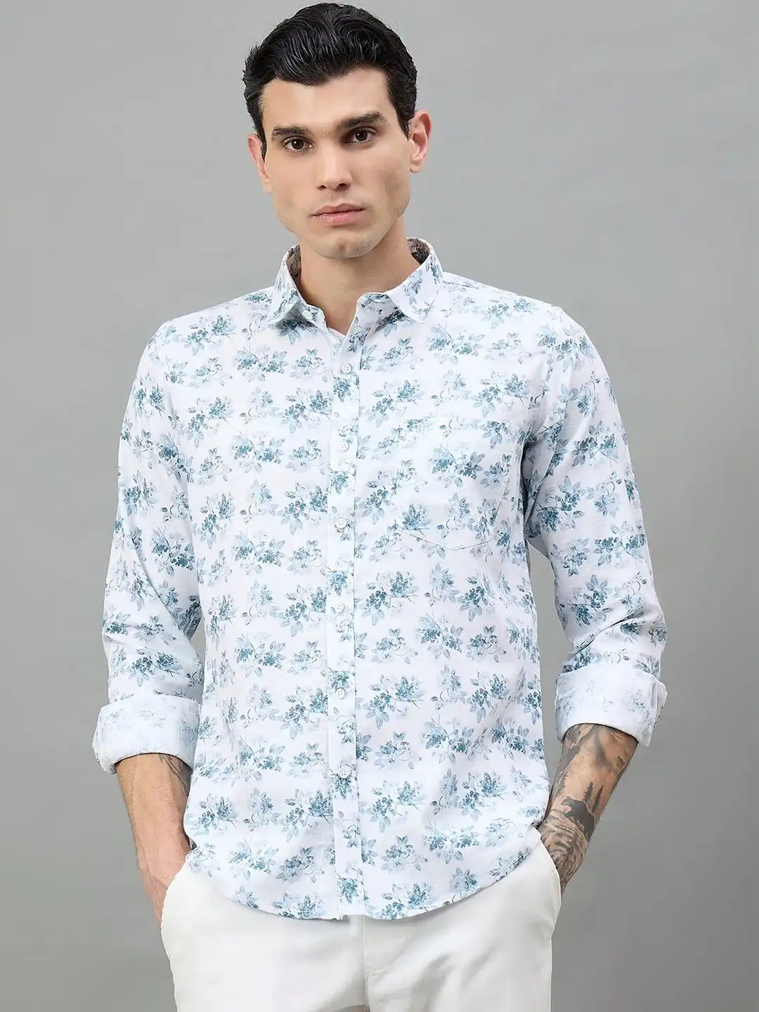 Buy Duke Men Slim Fit Floral Printed Casual Shirt - Shirts for Men