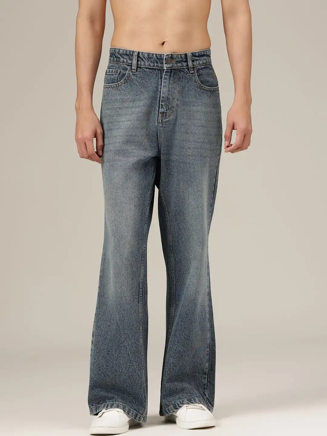 Buy DENNISON Heavy Faded Baggy Fit Wide Leg Jeans - Jeans for Men
