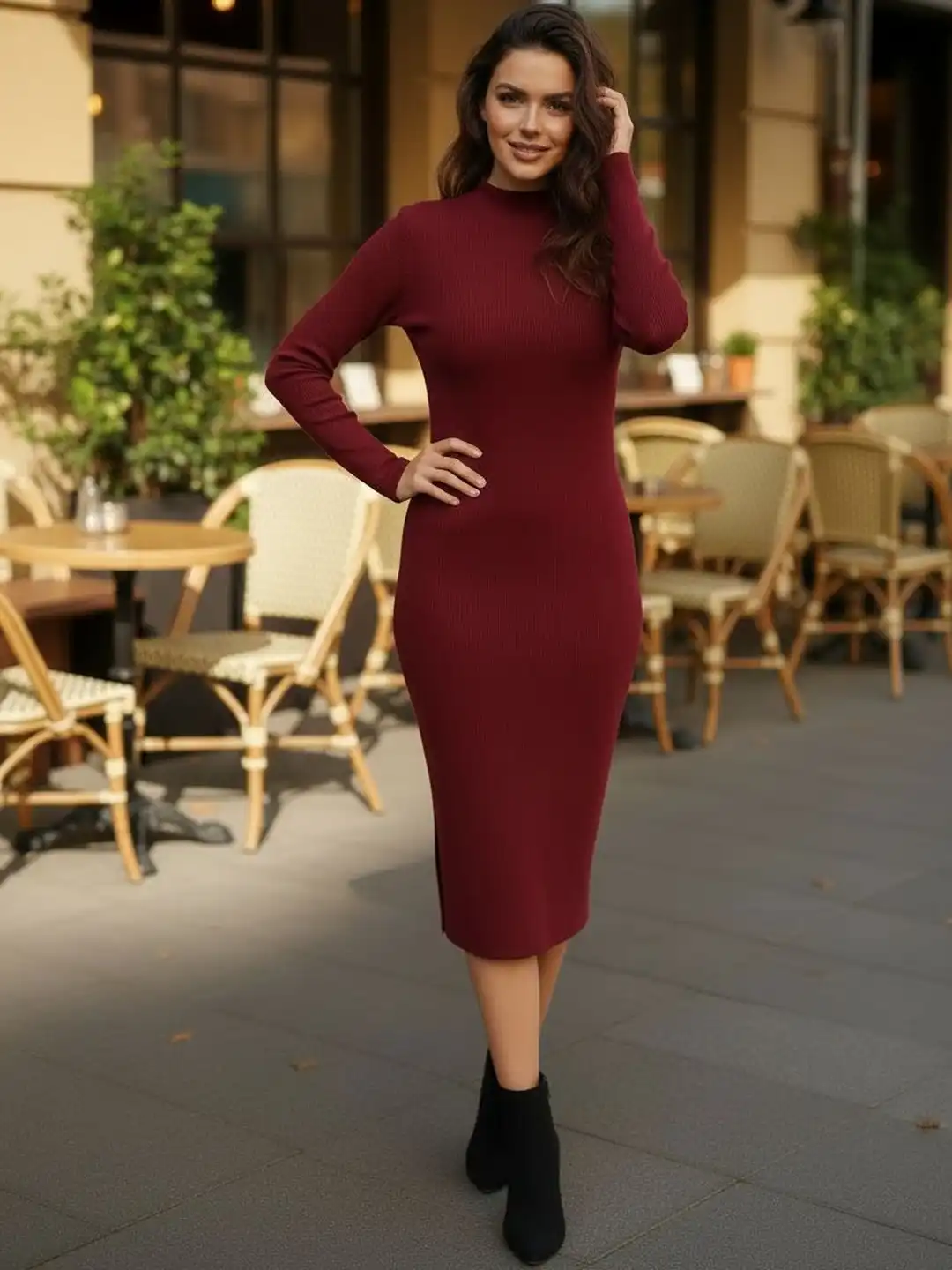 bodycon dress above knee Buy The Roadster Lifestyle Co. Striped High Neck Dresses - Dresses for Women 39827677 what to wear in dubai Light Sky Blue Tulle Color:Iridescent Black USA Fabric Content