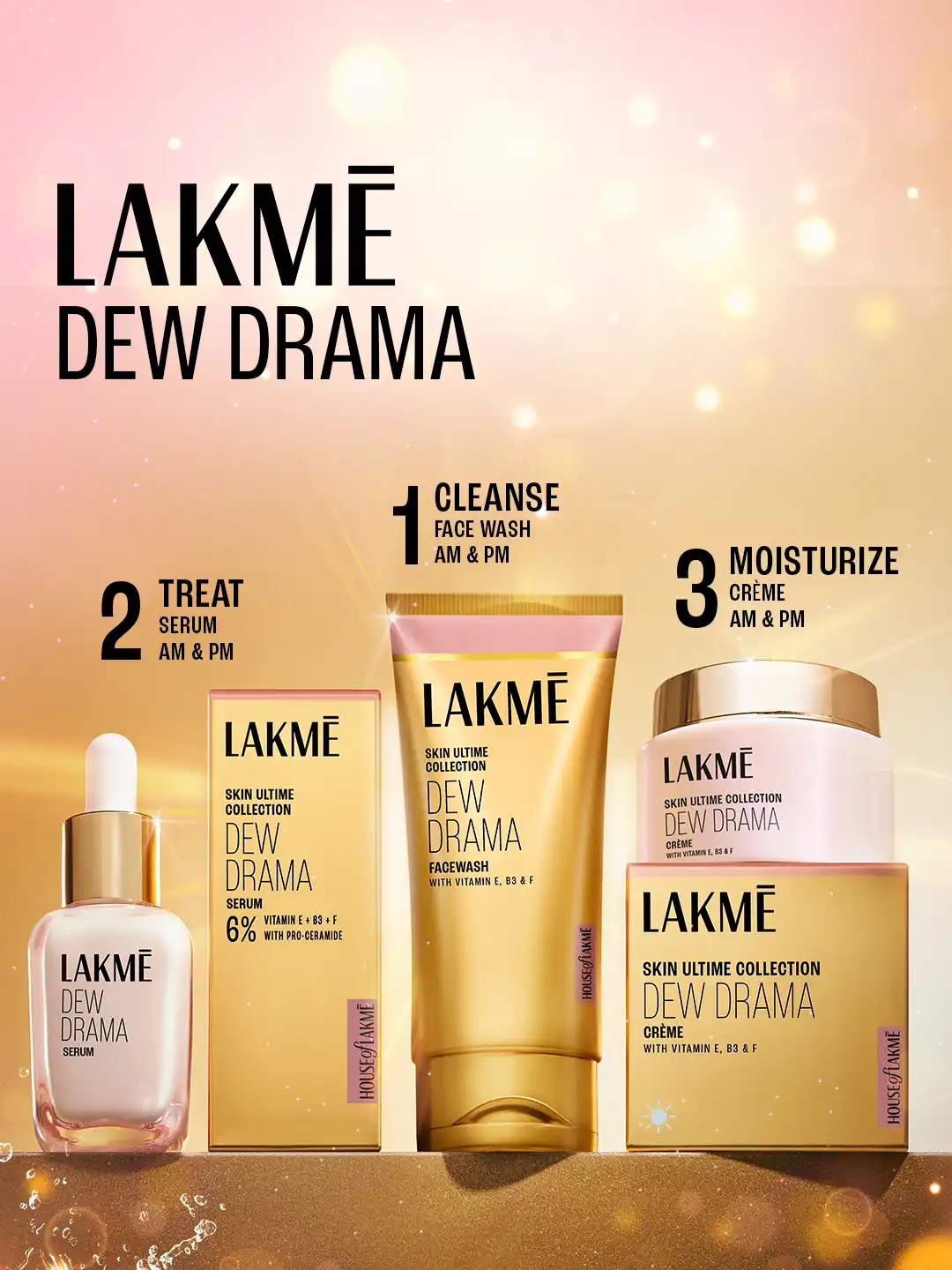 Buy Lakme Dew Drama Gel Creme Pro-Ceramides Vit E + Vit B + Vit F