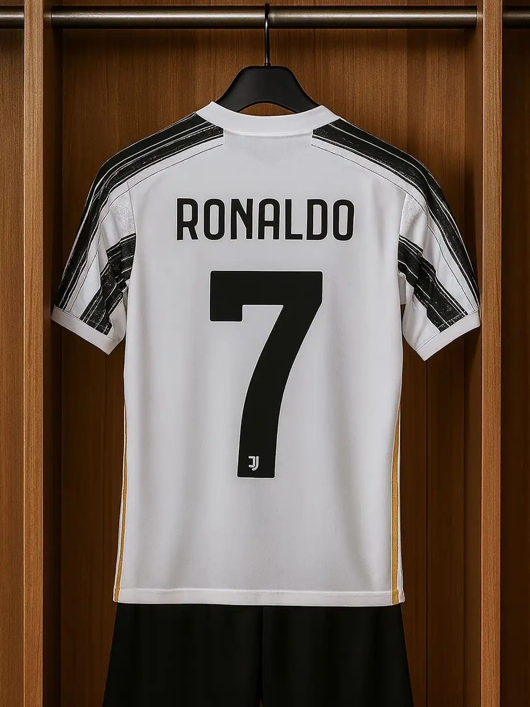 Buy dostitch Men Juventus Cristiano Ronaldo Striped V-Neck T-shirt