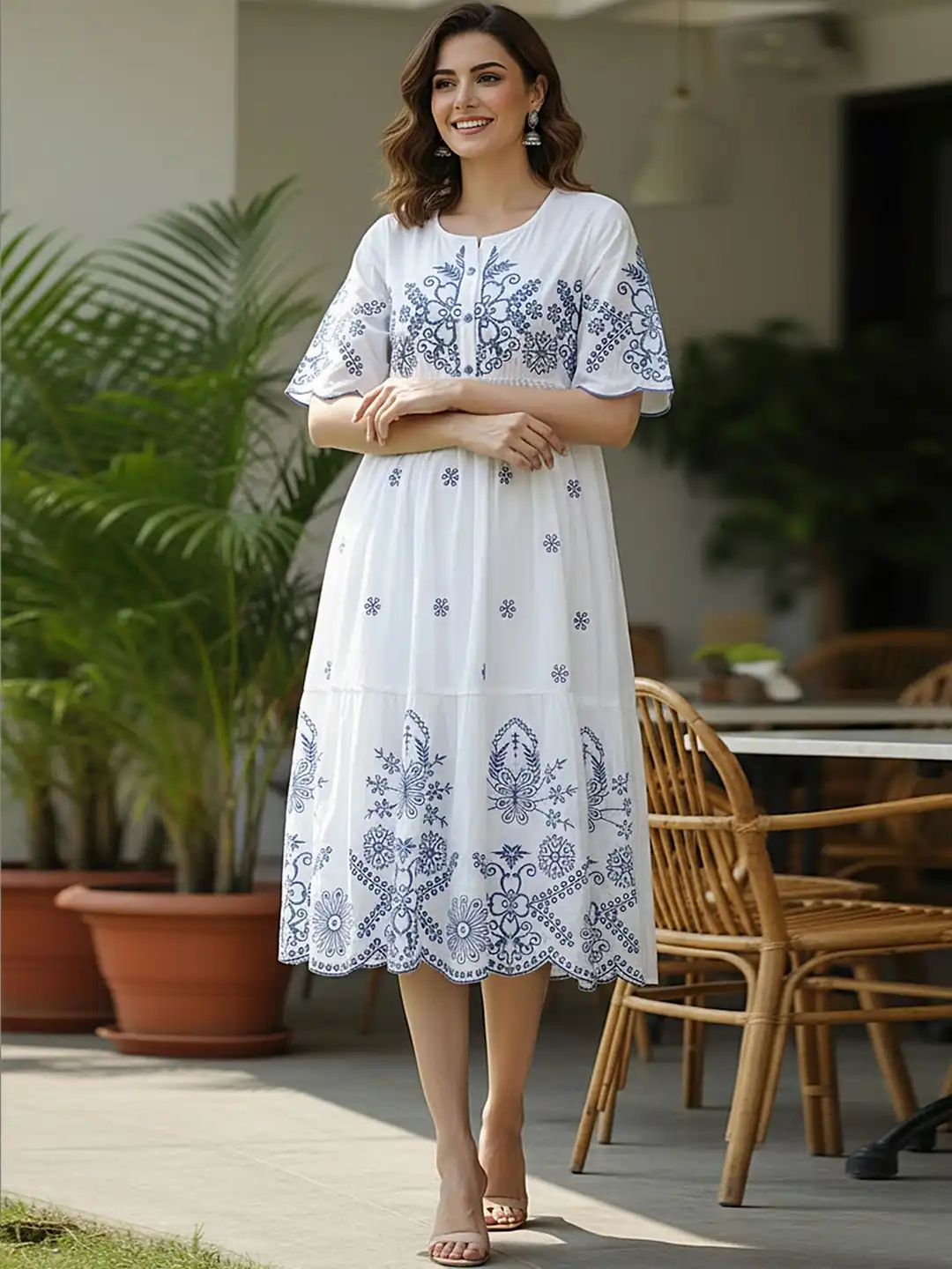 Olszewski The Dress Surprise 限定数3250 レア Buy Zolo Label Ethnic Motifs Embroidered A-Line Midi Dress