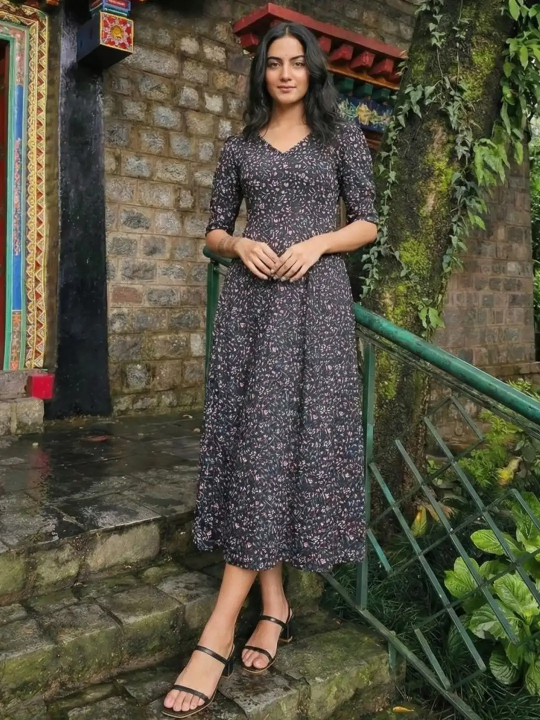fashion floral dress ladies