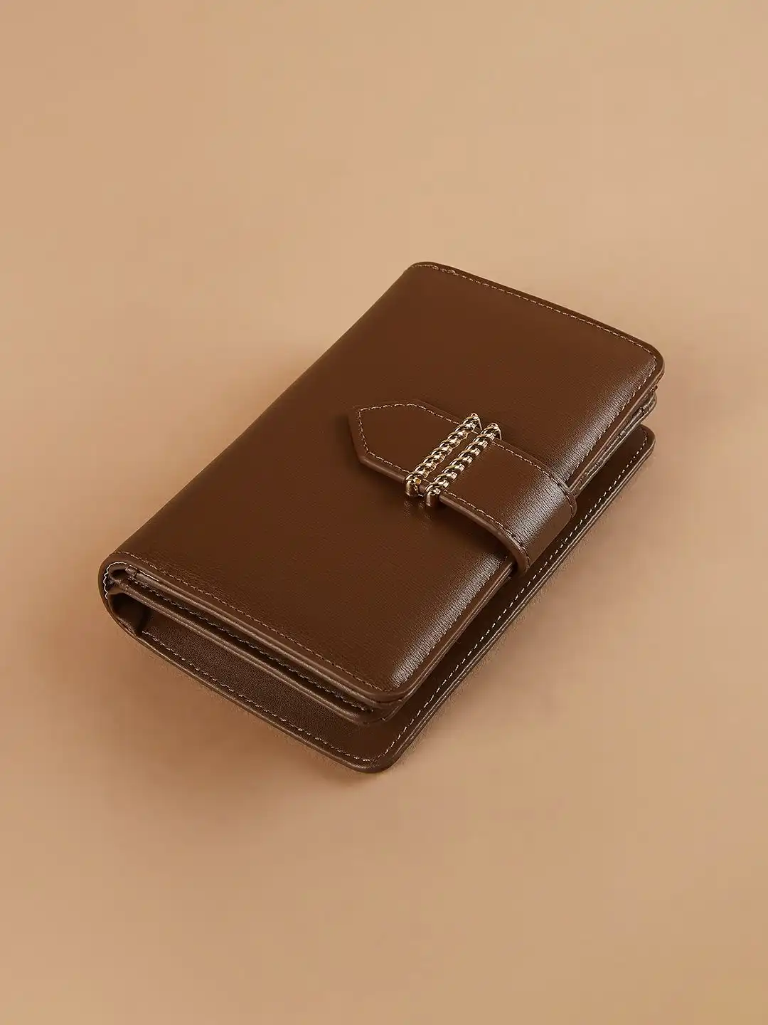 Buy Ginger by Lifestyle Women Buckle Detail PU Two Fold Wallet
