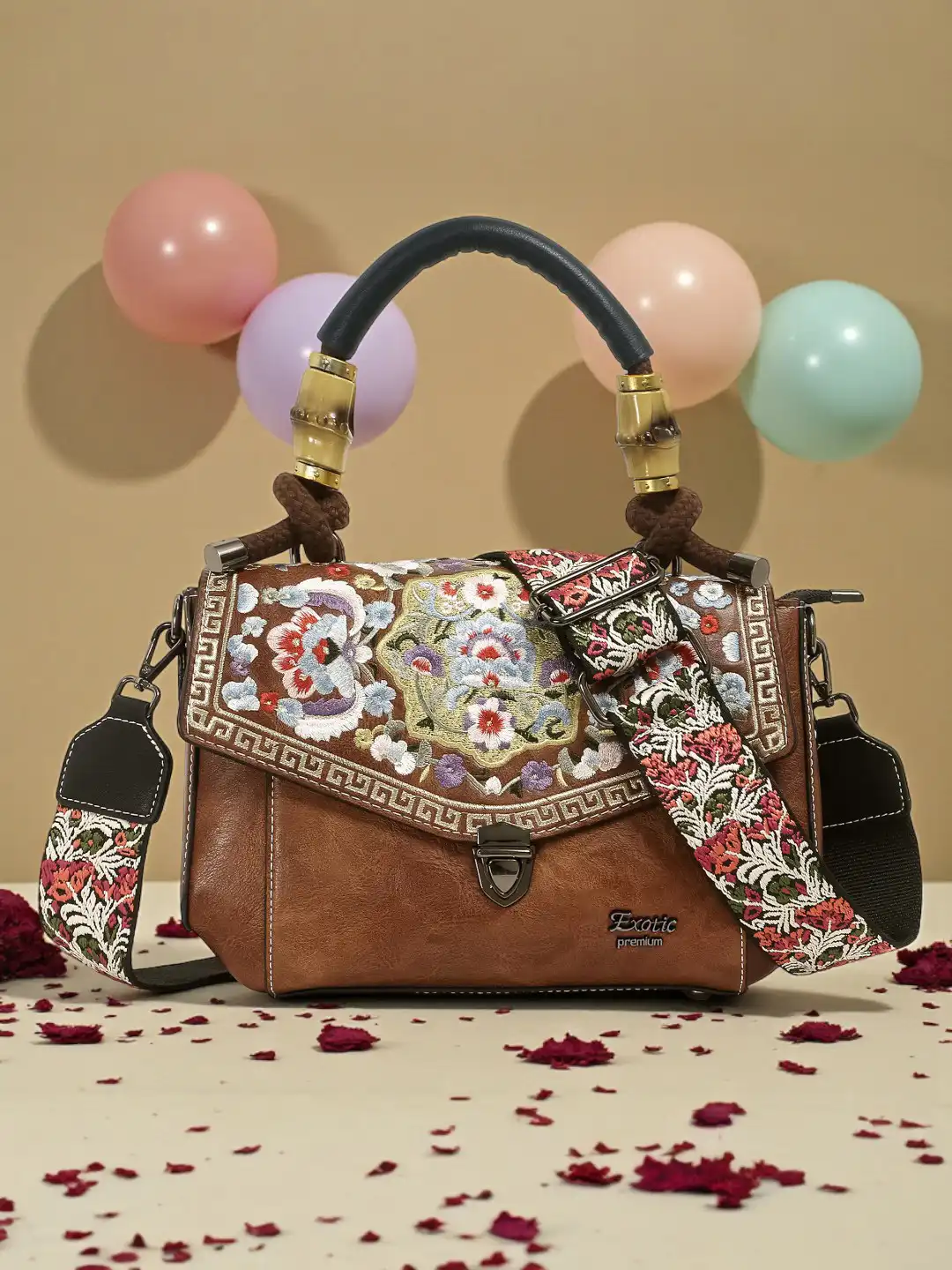 floral print floral crossbody handbag