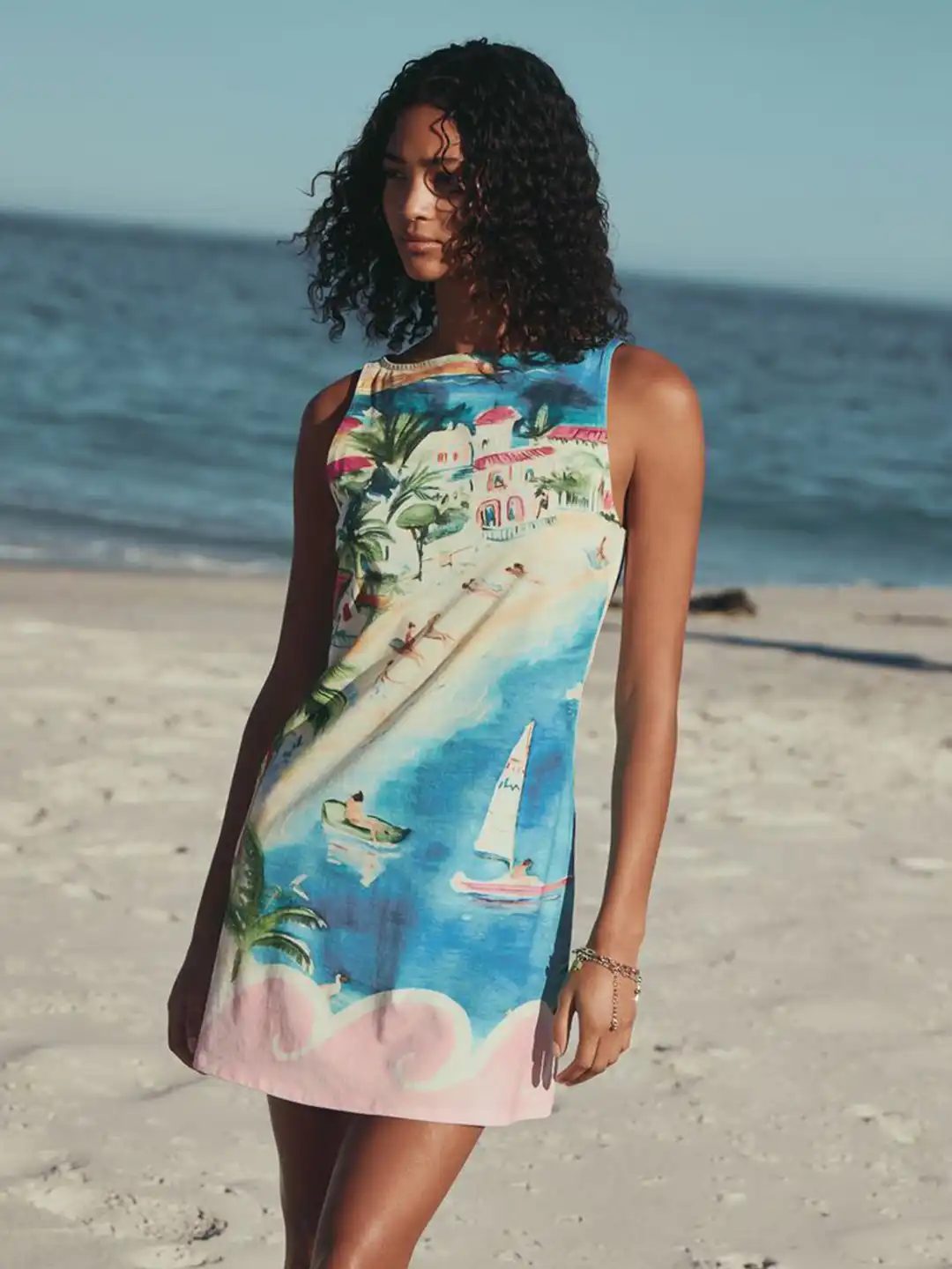 next beach dress Buy Pure Cotton Tropical Print Sheath Mini - Dresses for Women 38422555 formal dresses 2026 MANGO - Ruffled striped Color:VERY BLACK Stretch knit fabric