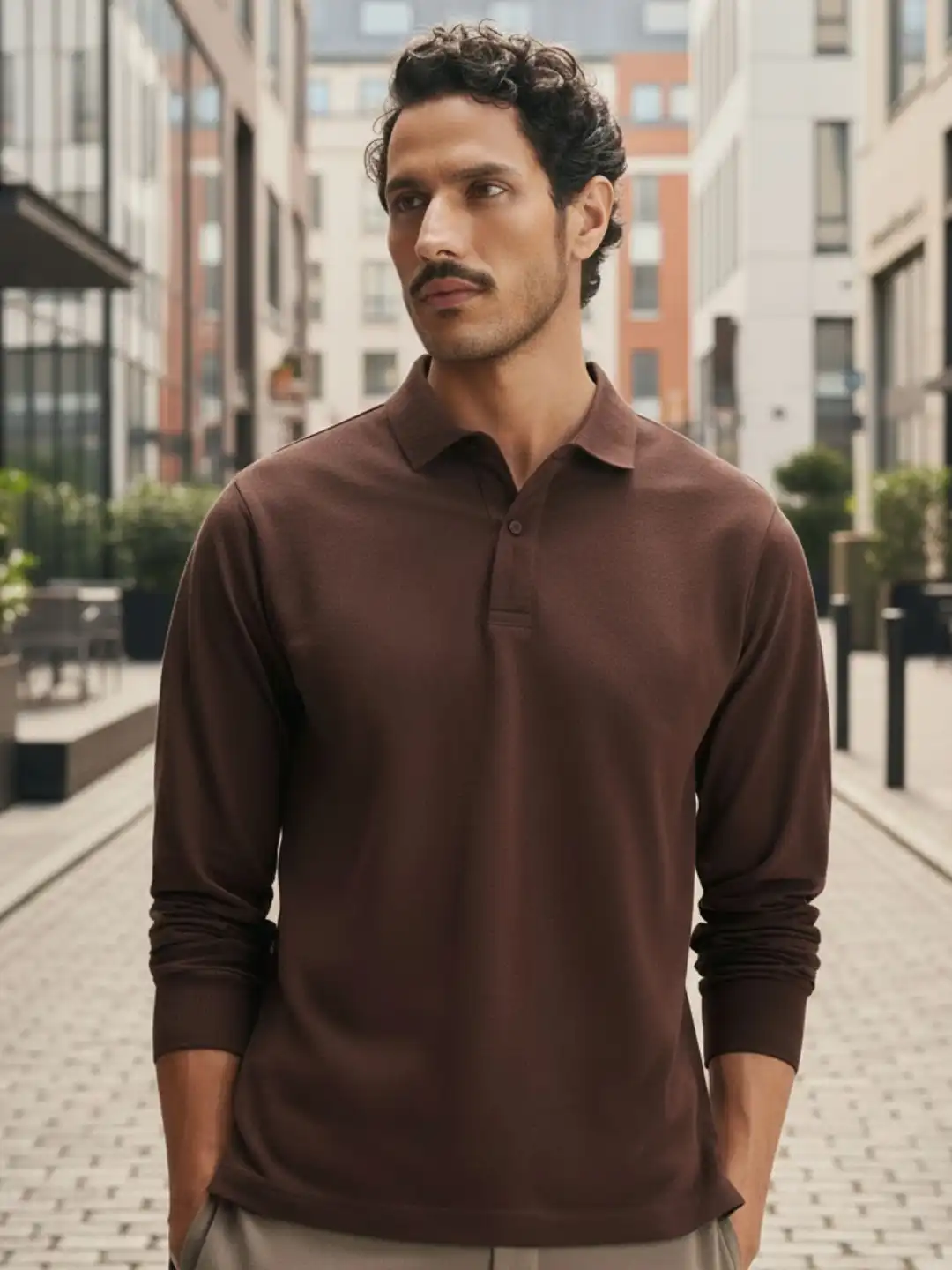 トップス MAN-TLE LongSleeve Polo sizeM Buy XYXX Men Solid Full Sleeve Polo Collar T-Shirt - Tshirts for